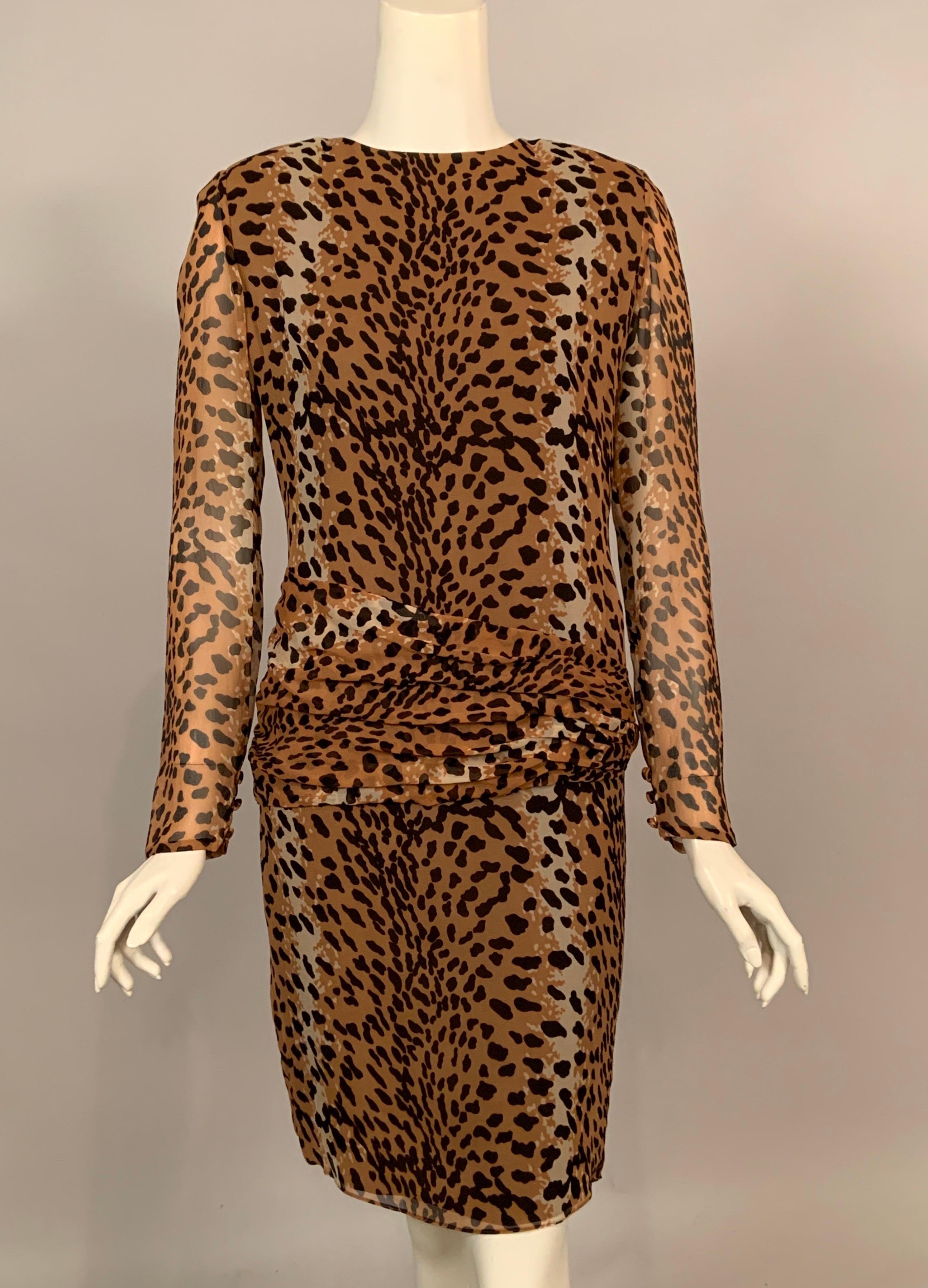sheer leopard dress