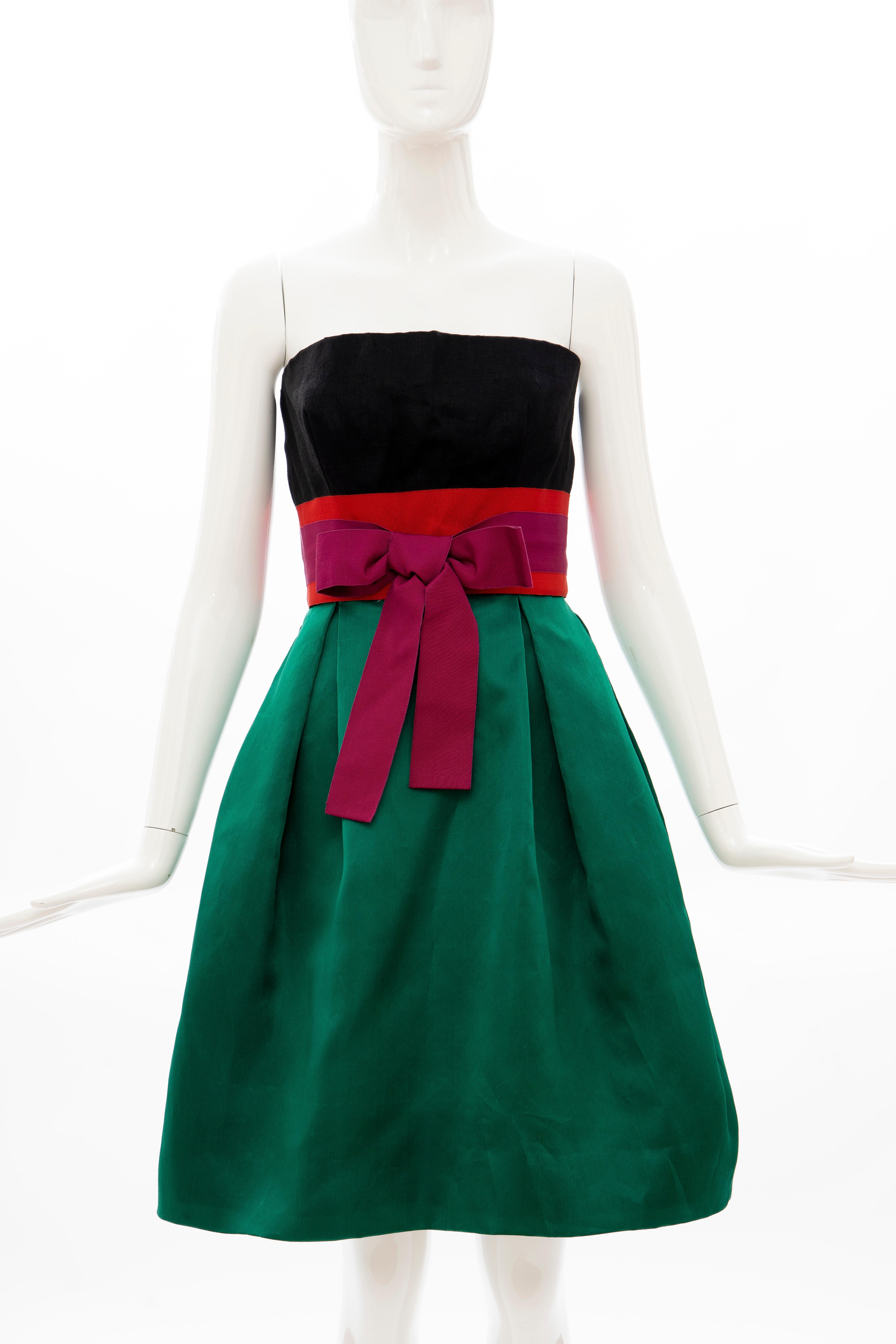 Bill Blass Matisse Inspired Embroidered Sequined Dress Ensemble, Spring 1988 In Good Condition For Sale In Cincinnati, OH