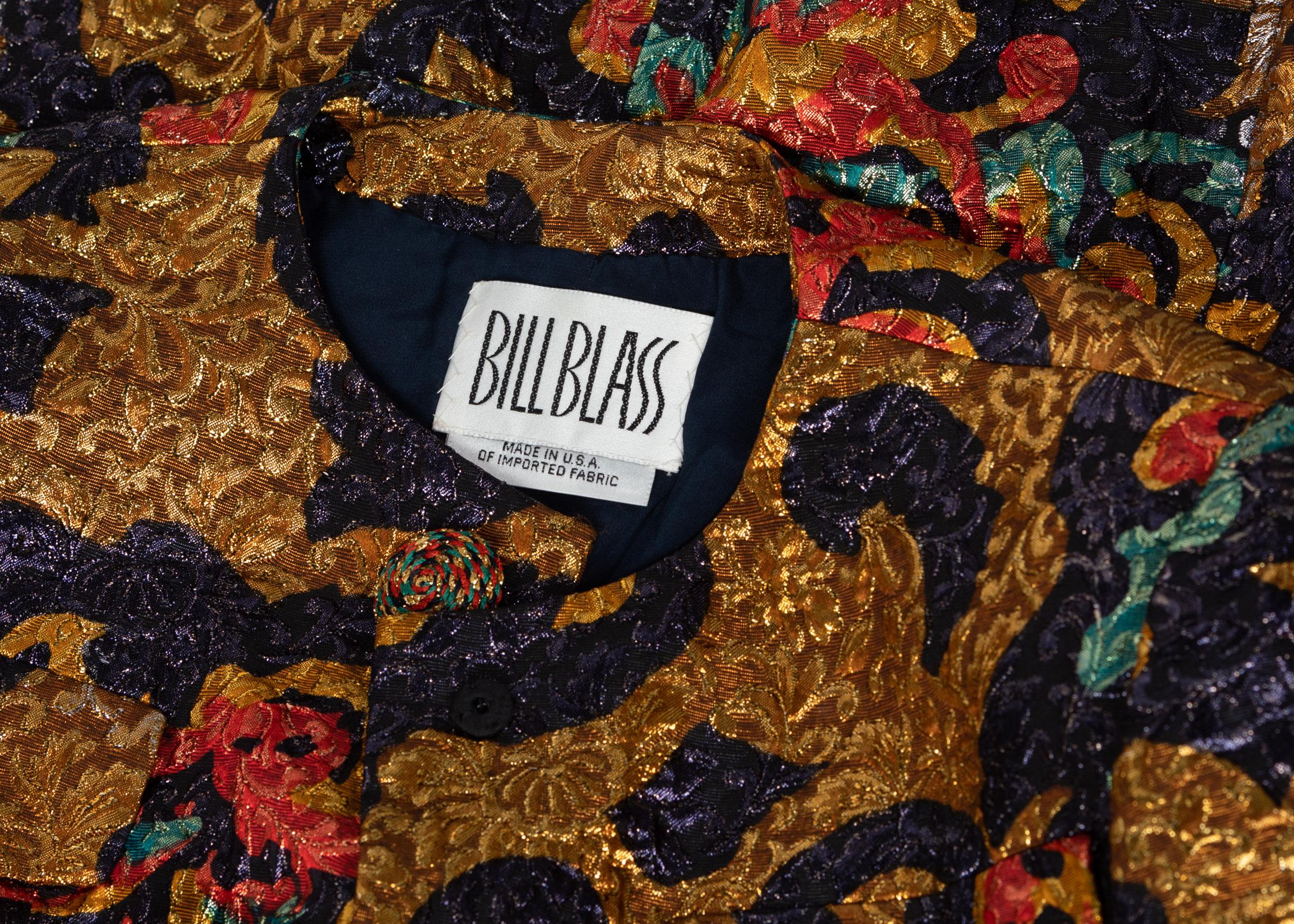 Bill Blass Metallic Brocade Jacket, 1990s For Sale 1