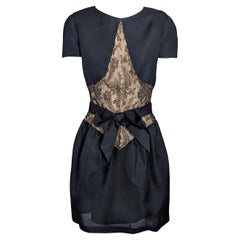 Abito da cocktail in organza e pizzo Bill Blass