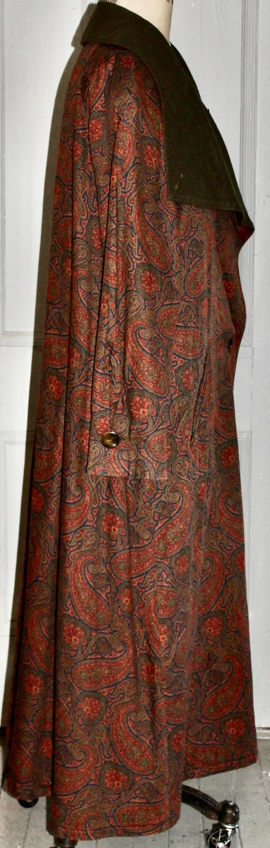 Women's Bill Blass Paisley Edwardian Style Dress Coat