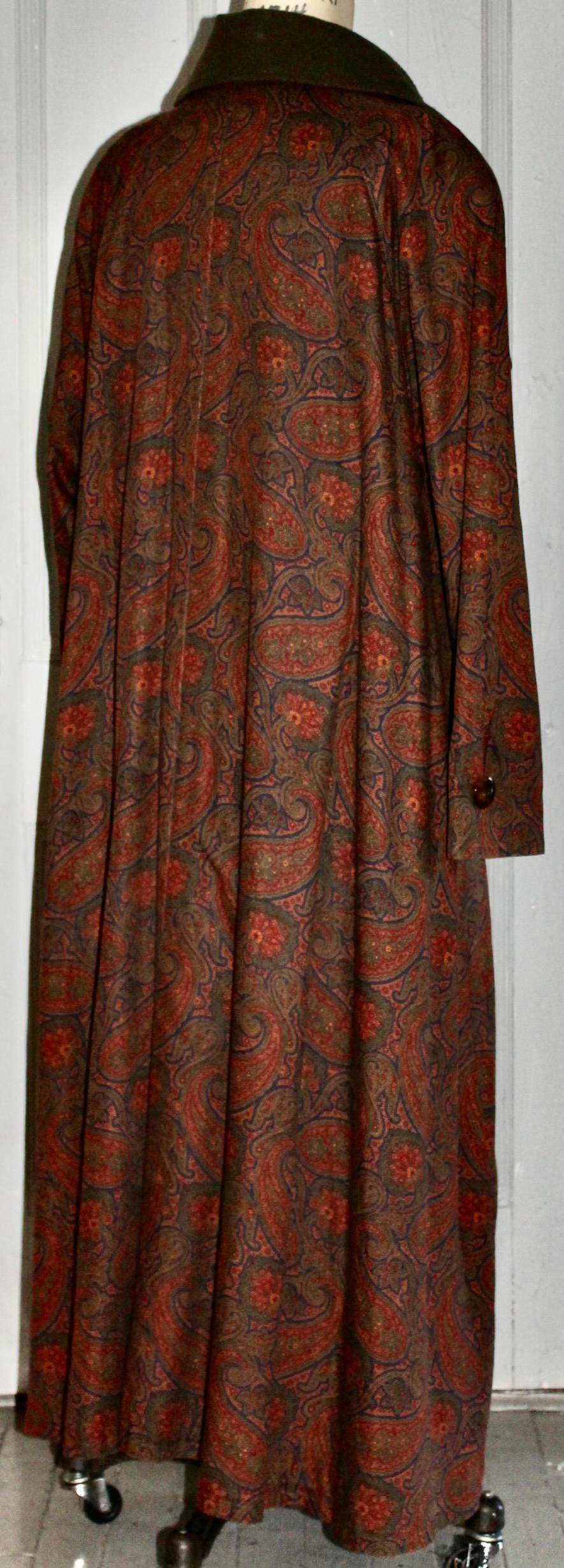 Bill Blass Paisley Edwardian Style Dress Coat 1