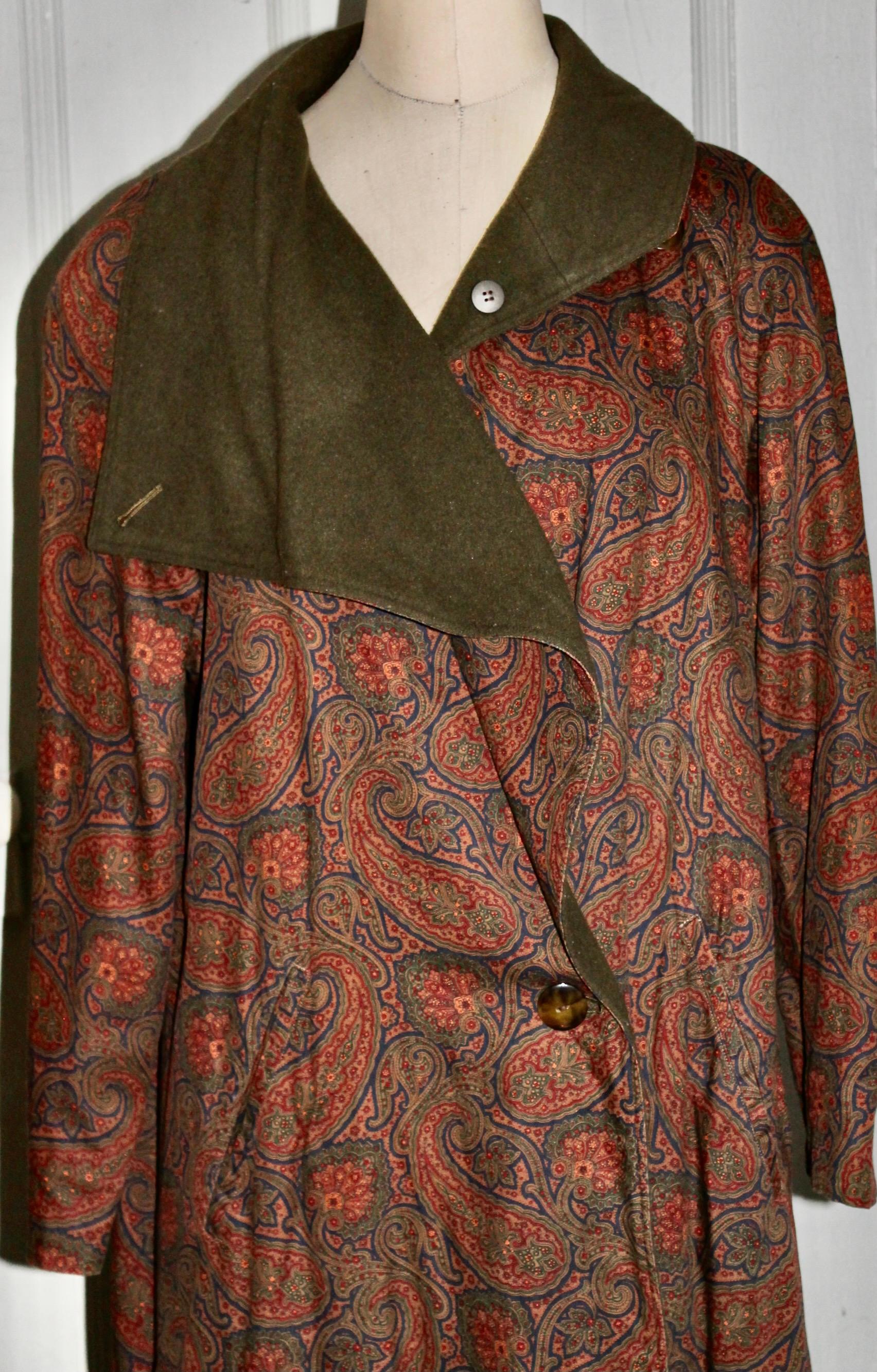 Bill Blass Paisley Edwardian Style Dress Coat 3