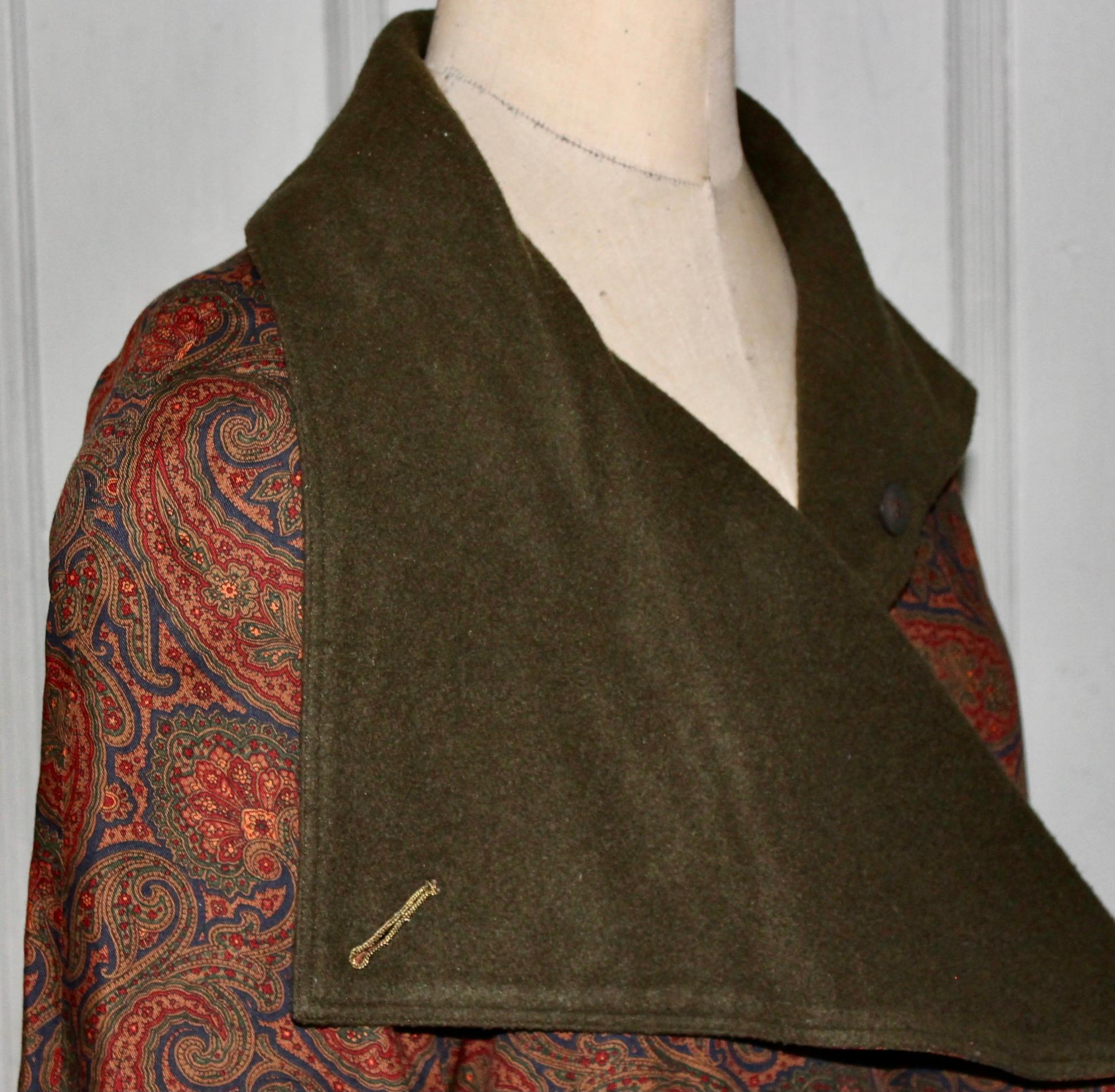 Bill Blass Paisley Edwardian Style Dress Coat 5
