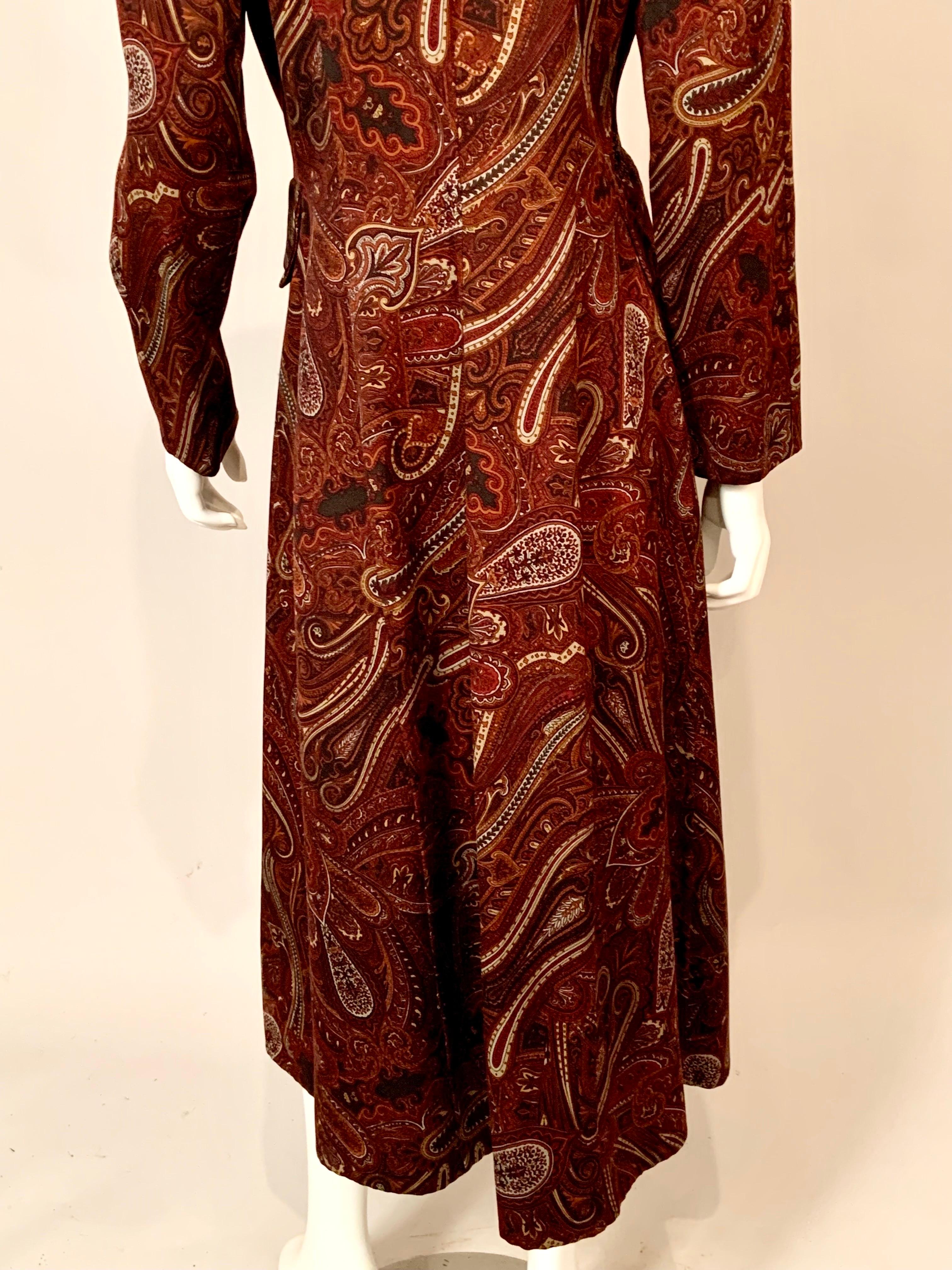 Bill Blass Paisley Patterned Coat in a Larger Size For Sale 5