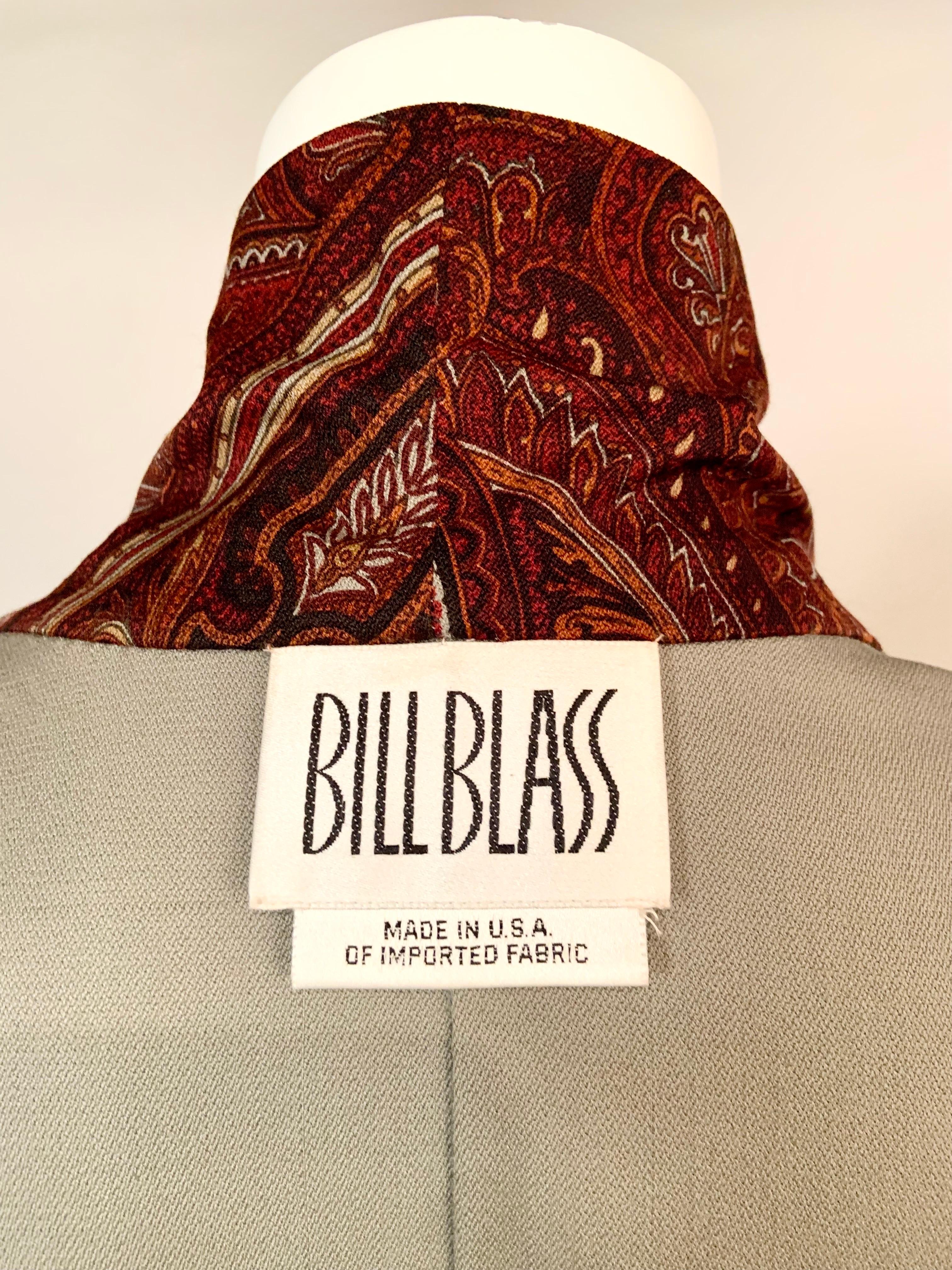 Bill Blass Paisley Patterned Coat in a Larger Size For Sale 6