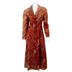 Bill Blass Abrigo estampado Paisley en talla grande