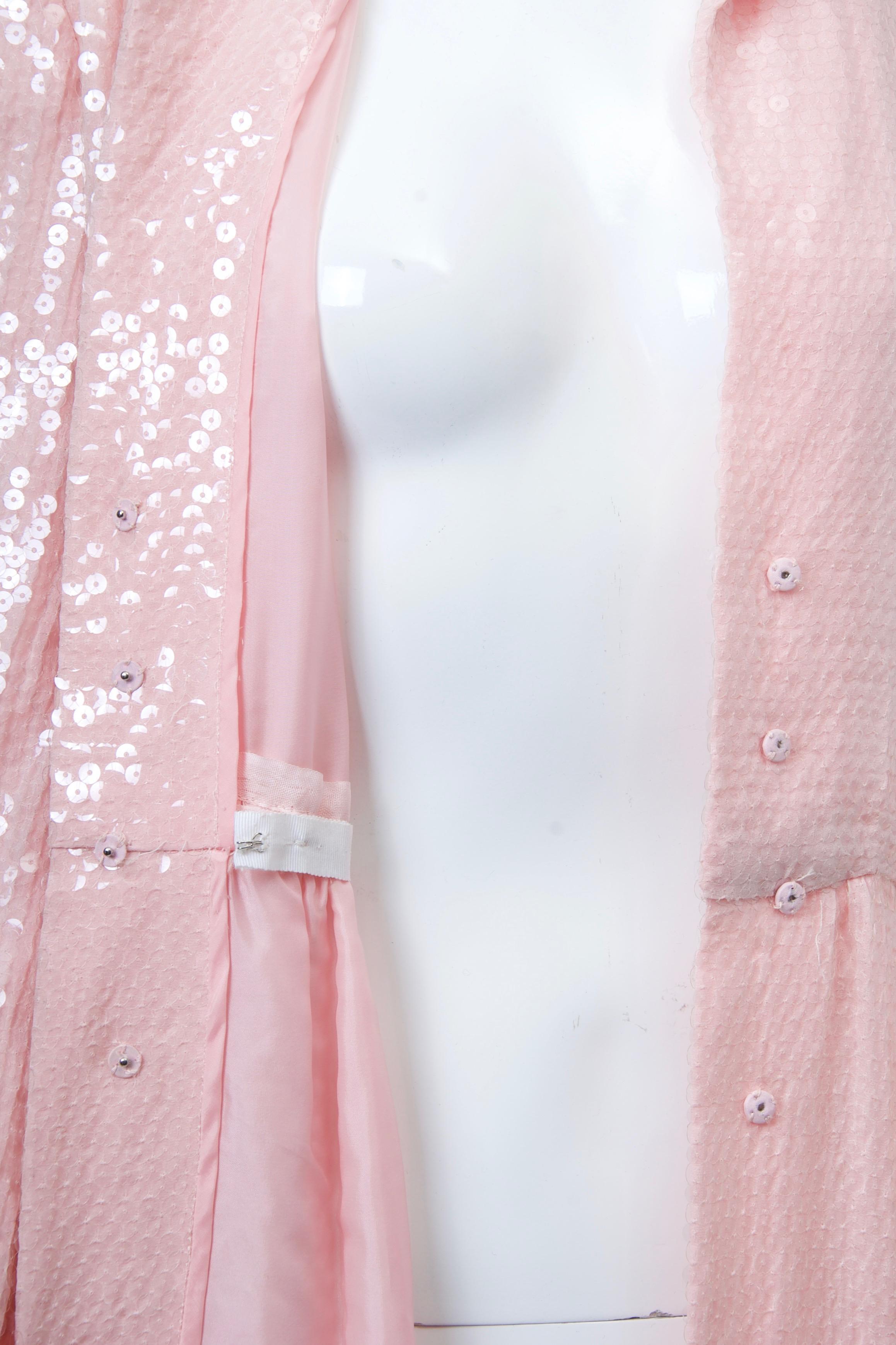 Bill Blass Pink Sequin Shirtdress 1