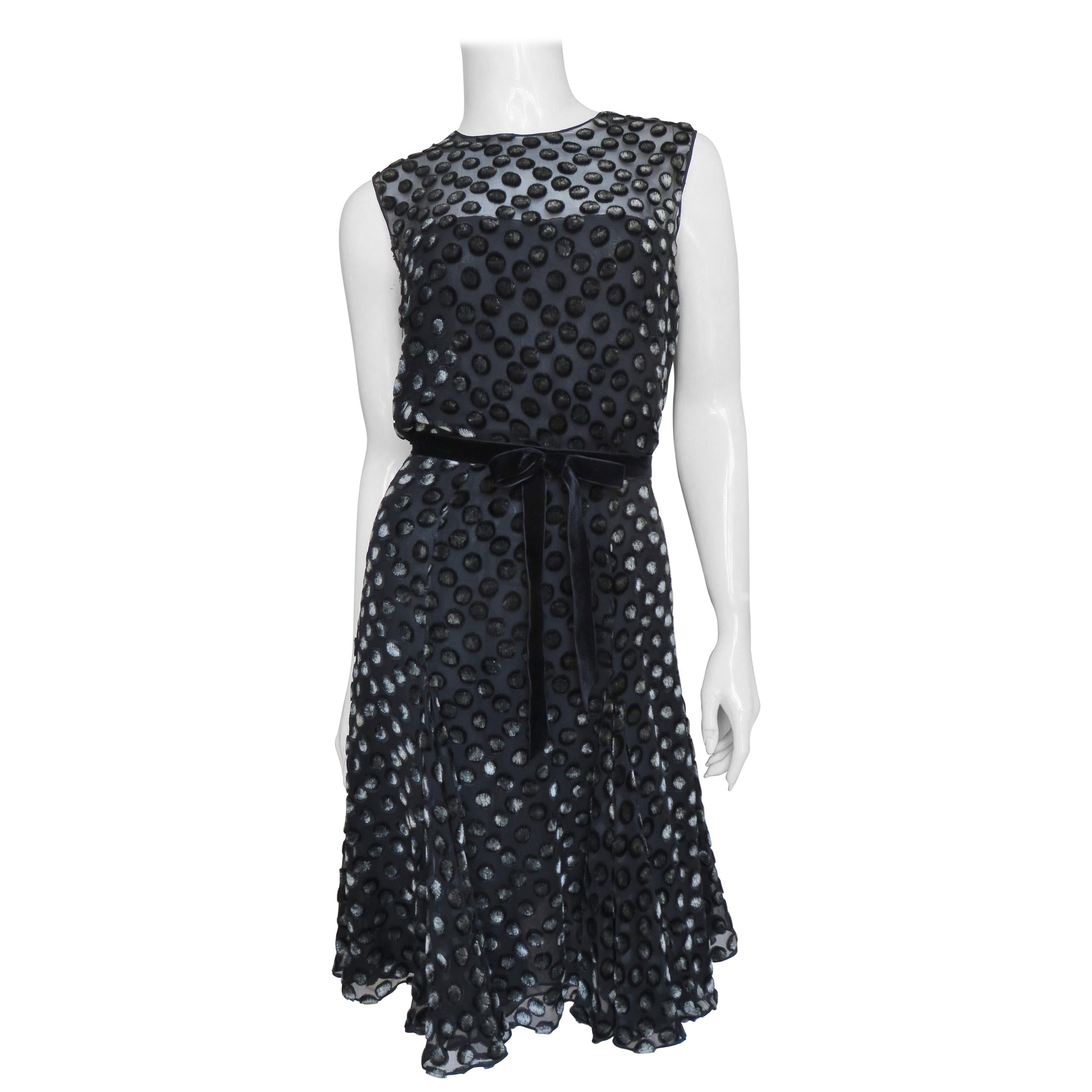 BILL BLASS VELVET SATIN DRESS main image 0