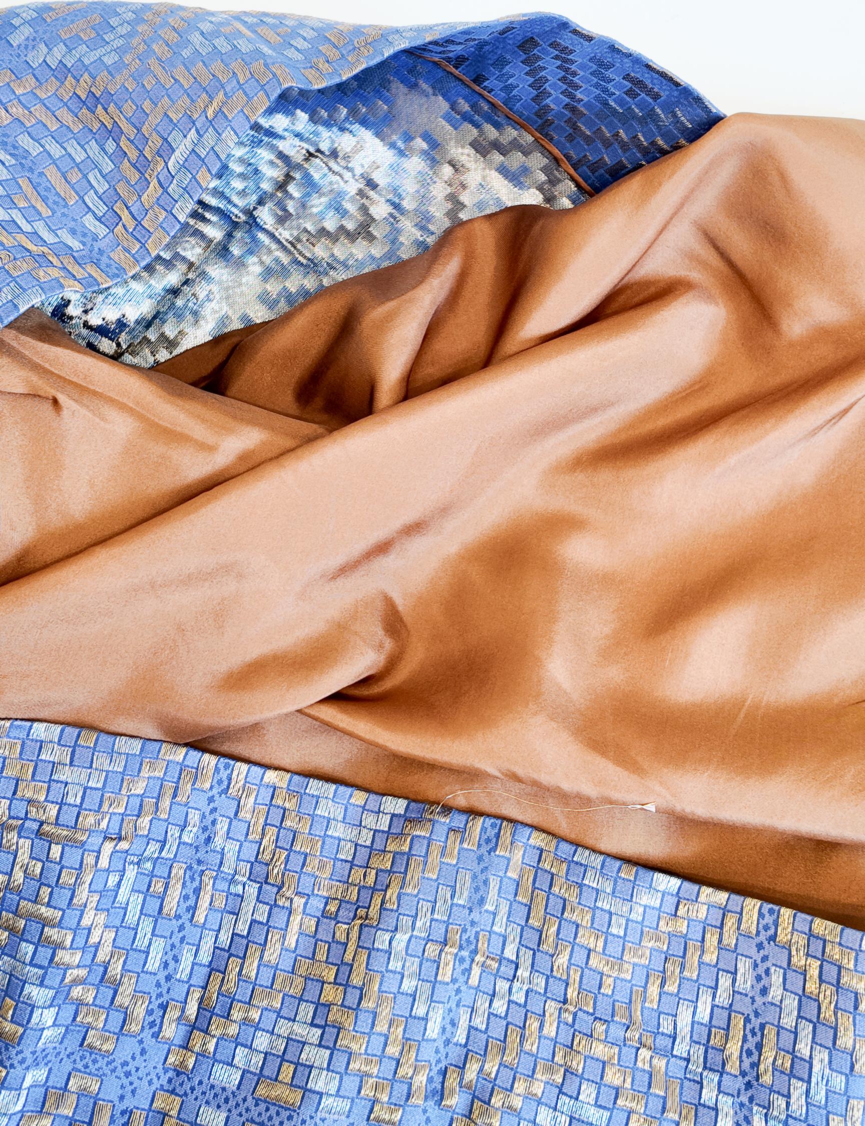 Bill Blass Vestido de Cóctel Recortado Metalizado Bígaro Primavera 2007 en venta 6