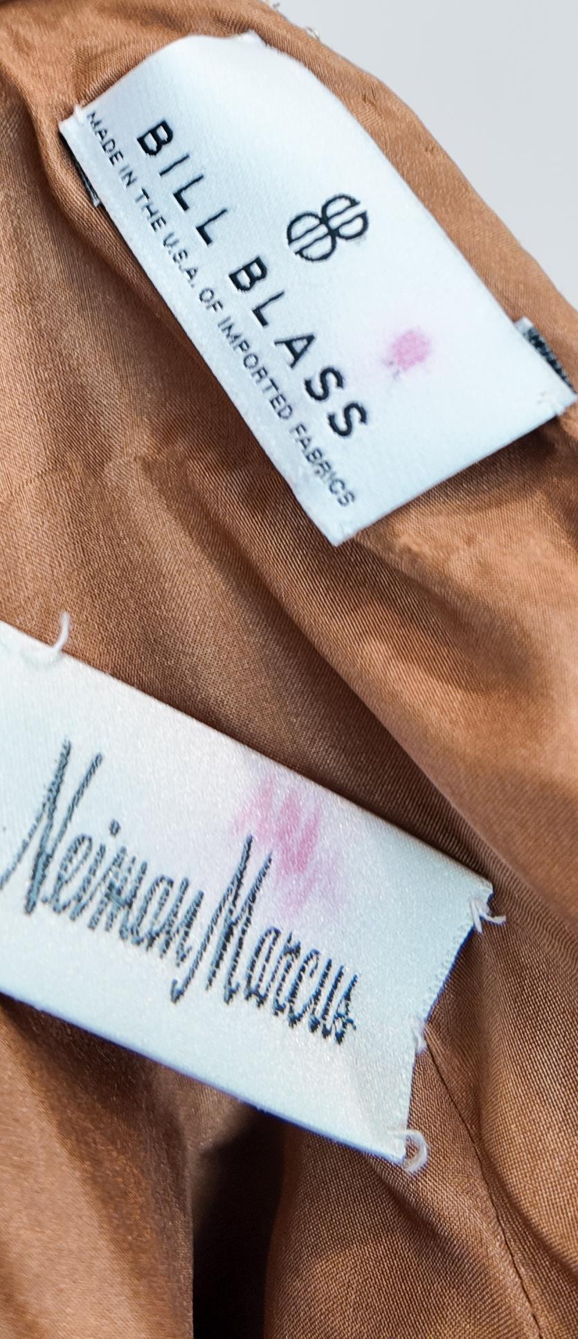 De las mujeres Bill Blass Vestido de Cóctel Recortado Metalizado Bígaro Primavera 2007 en venta