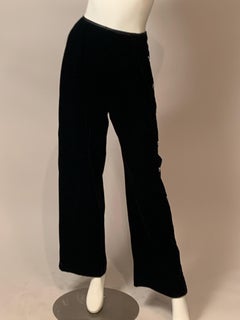 Bill Blass Velvet Pants with "Diamond" Buttons on Left Leg