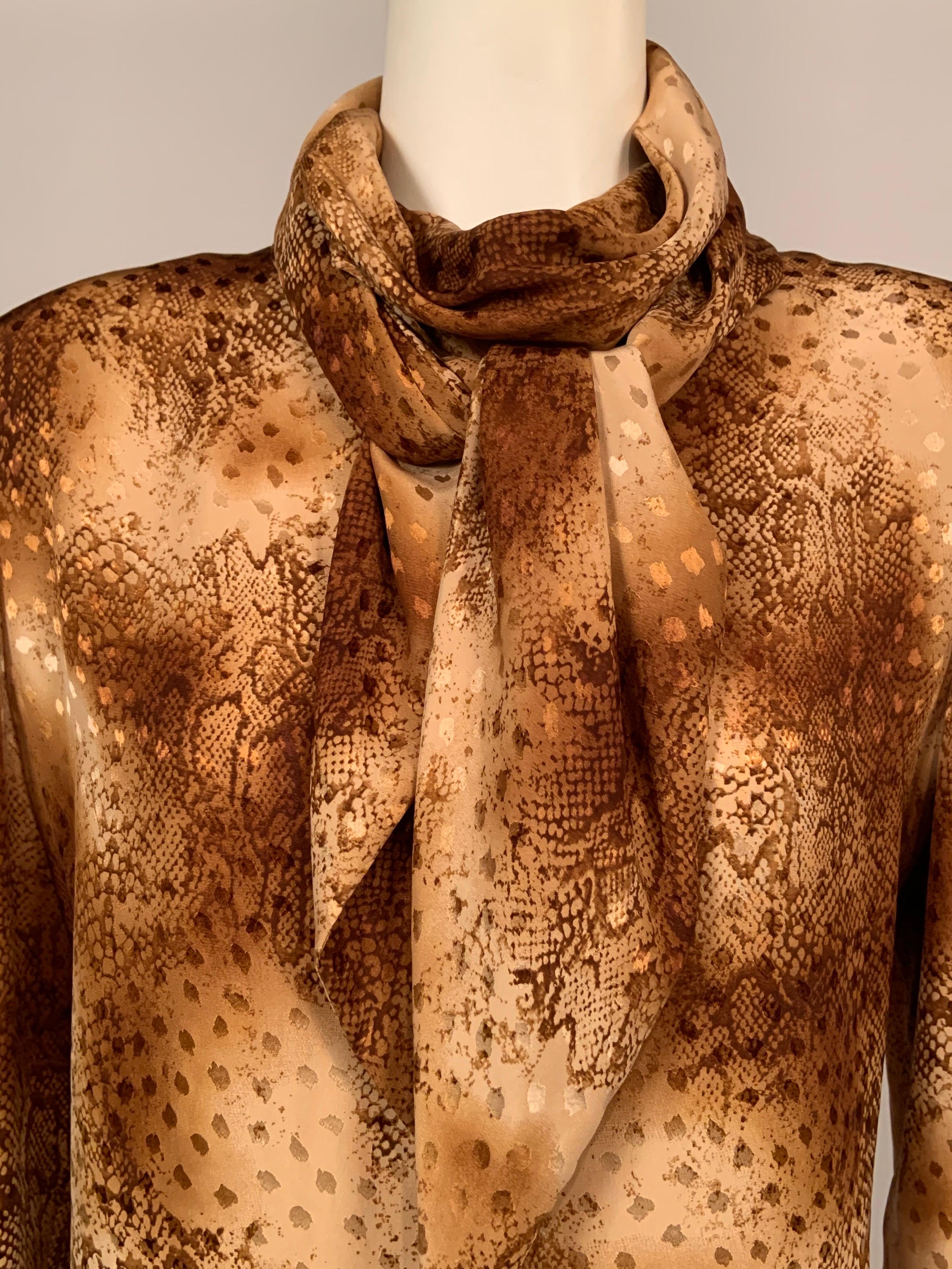 scarf neck blouse