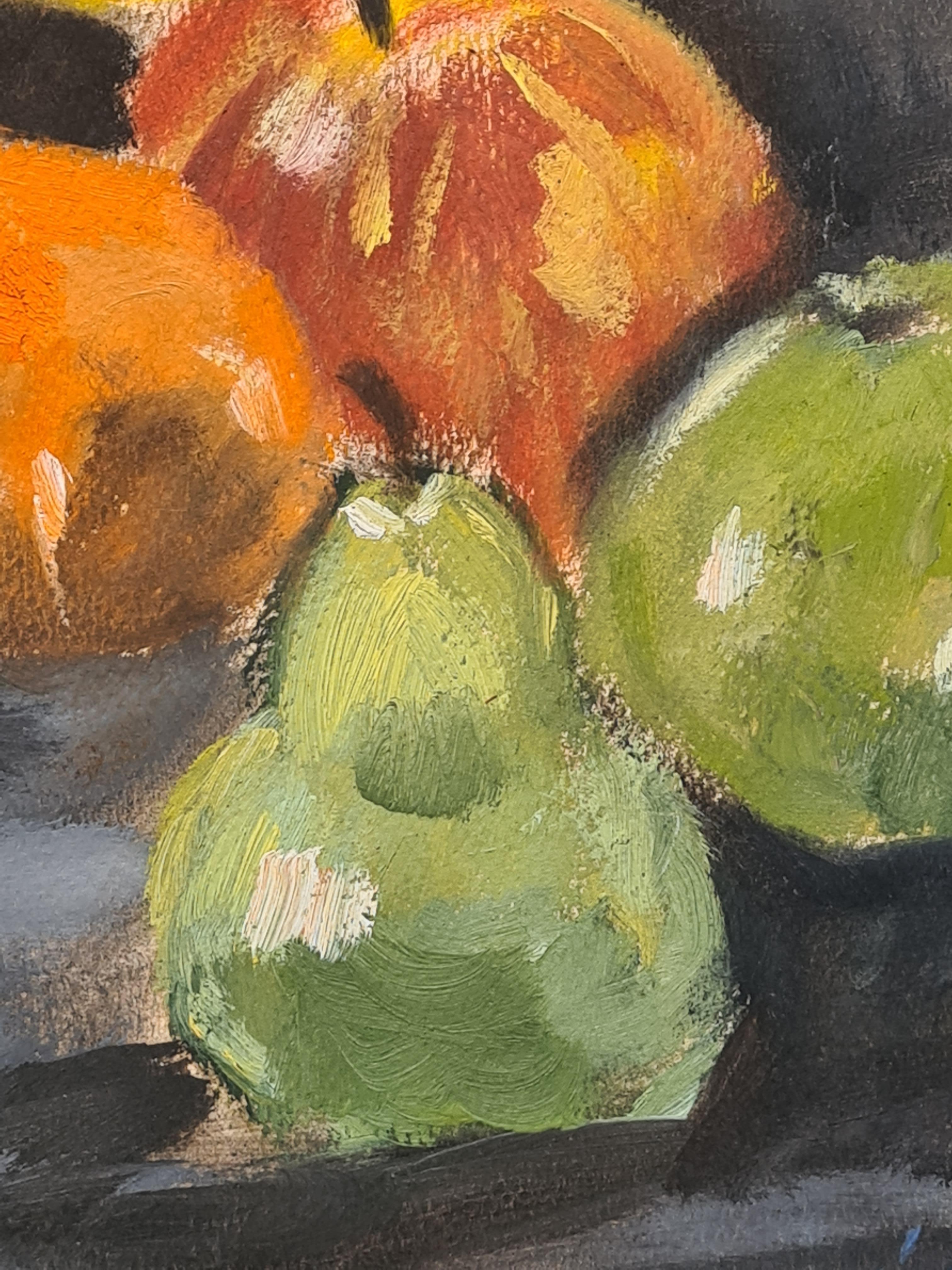 Naturaleza Muerta Colorida con Frutas y Flores, 'Nature Mort, Fruits et Fleurs' en venta 3