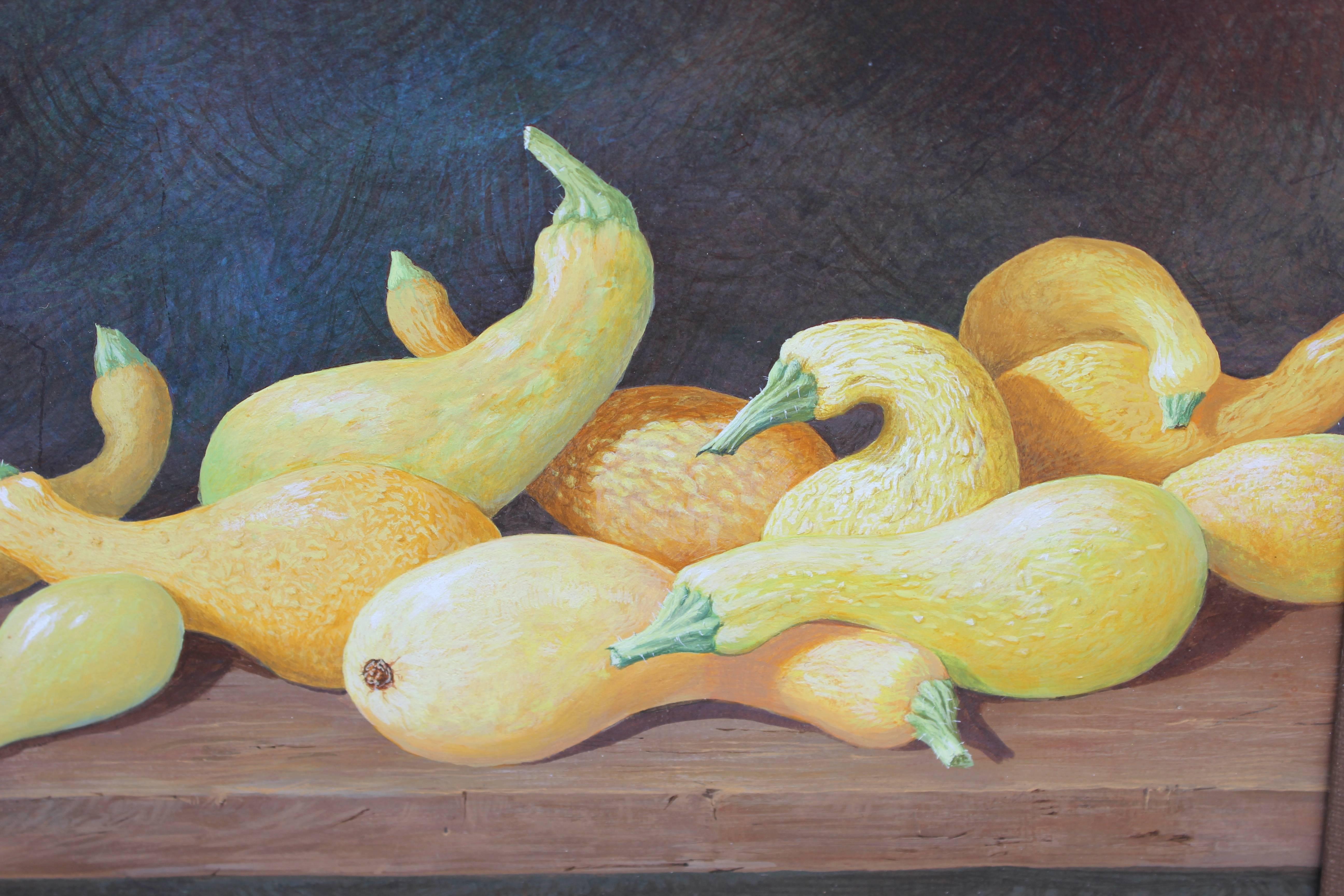 Wonderful Squash Still Life Painting - Art by Bill Burkett
