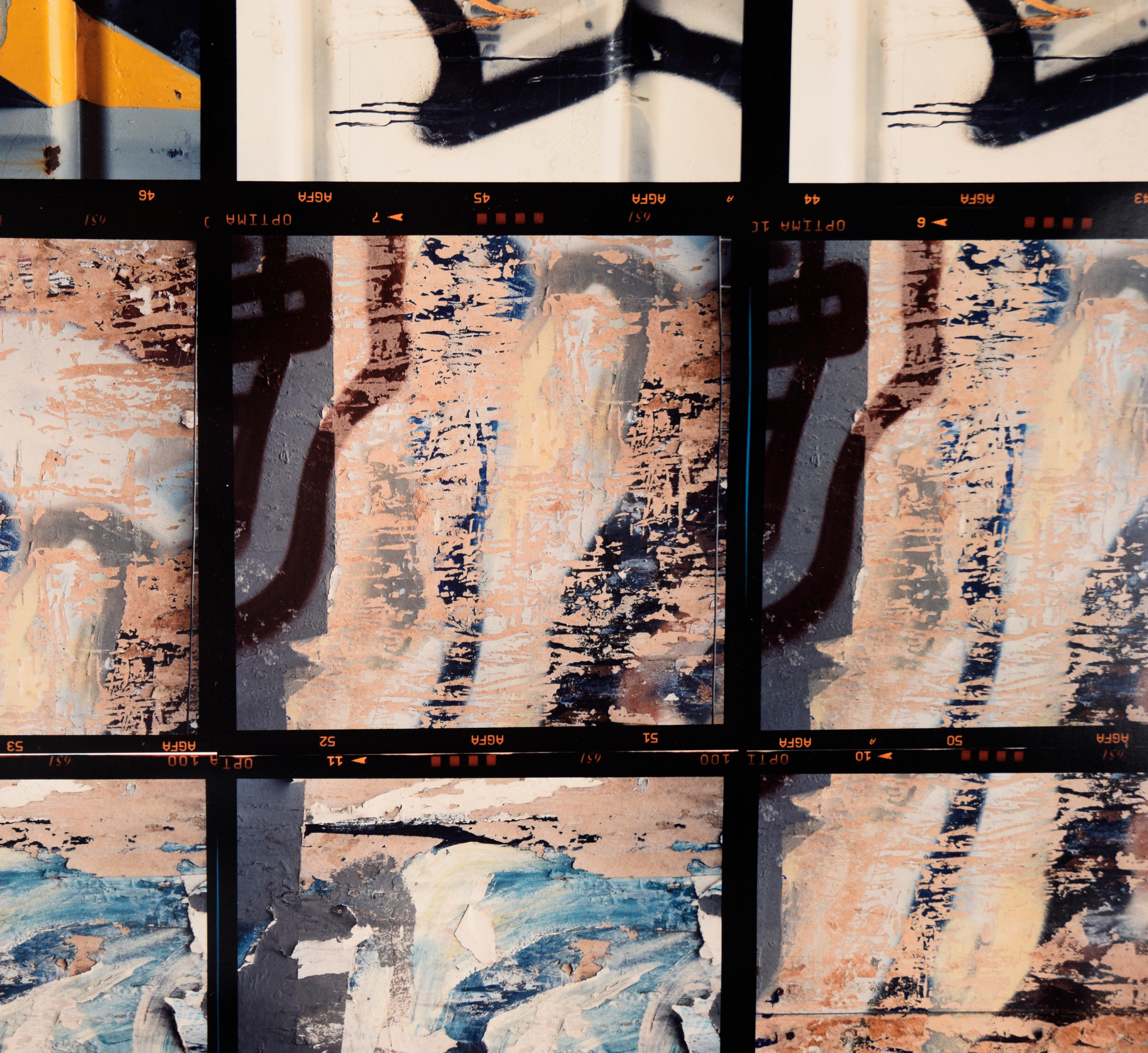 12 Photos (Graffiti and Stripes) - Large Scale Textural Photographs For Sale 3