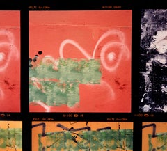 12 Fotos (Magenta und Gelb) - Großformatige Texturfotografien