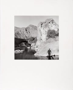 Mountain Lake - Black and White Figurative - Landscape Photography