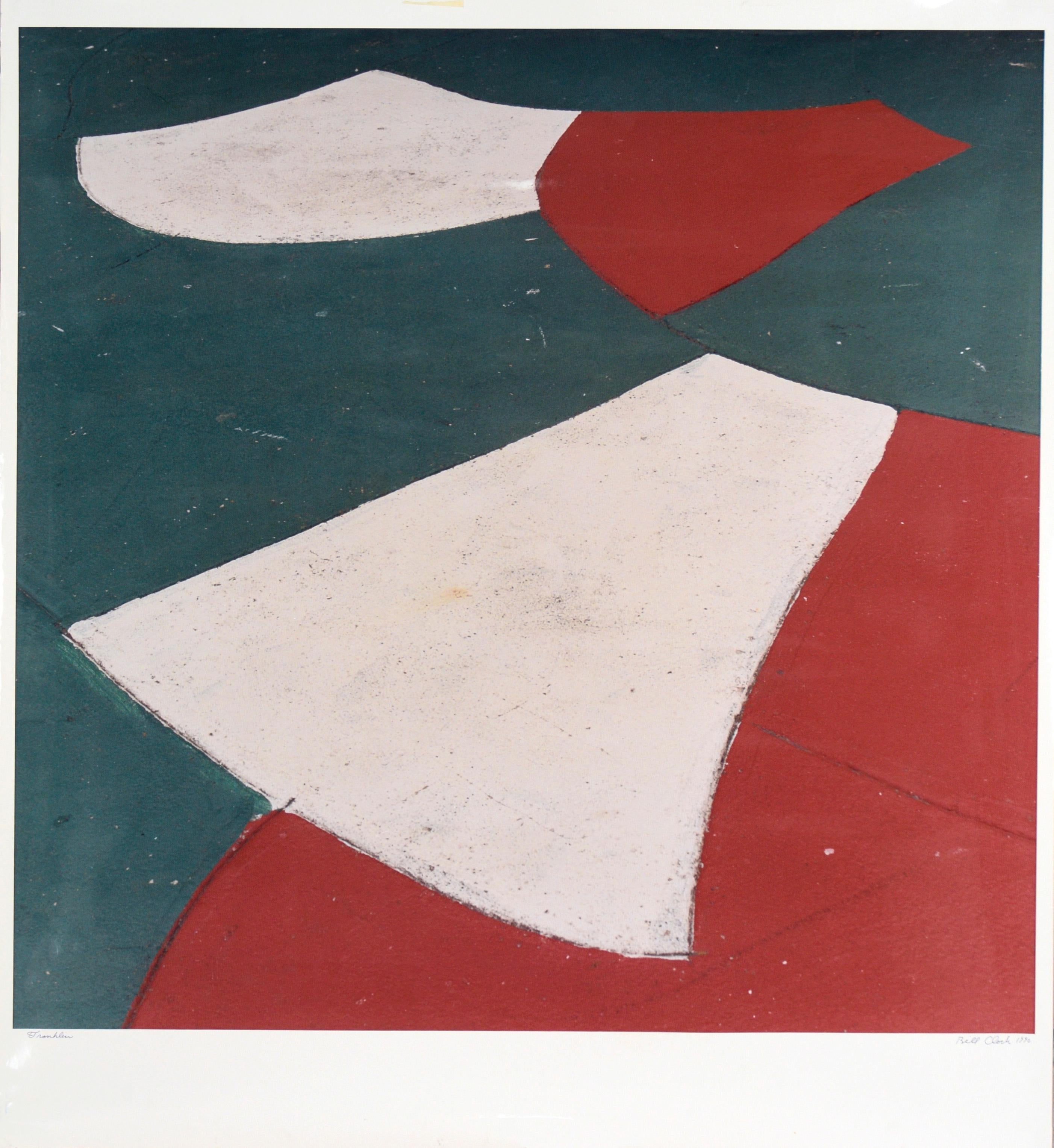 Bill Clark Abstract Photograph – Bemalter Beton – Großformatige Texturfotografie in großem Maßstab