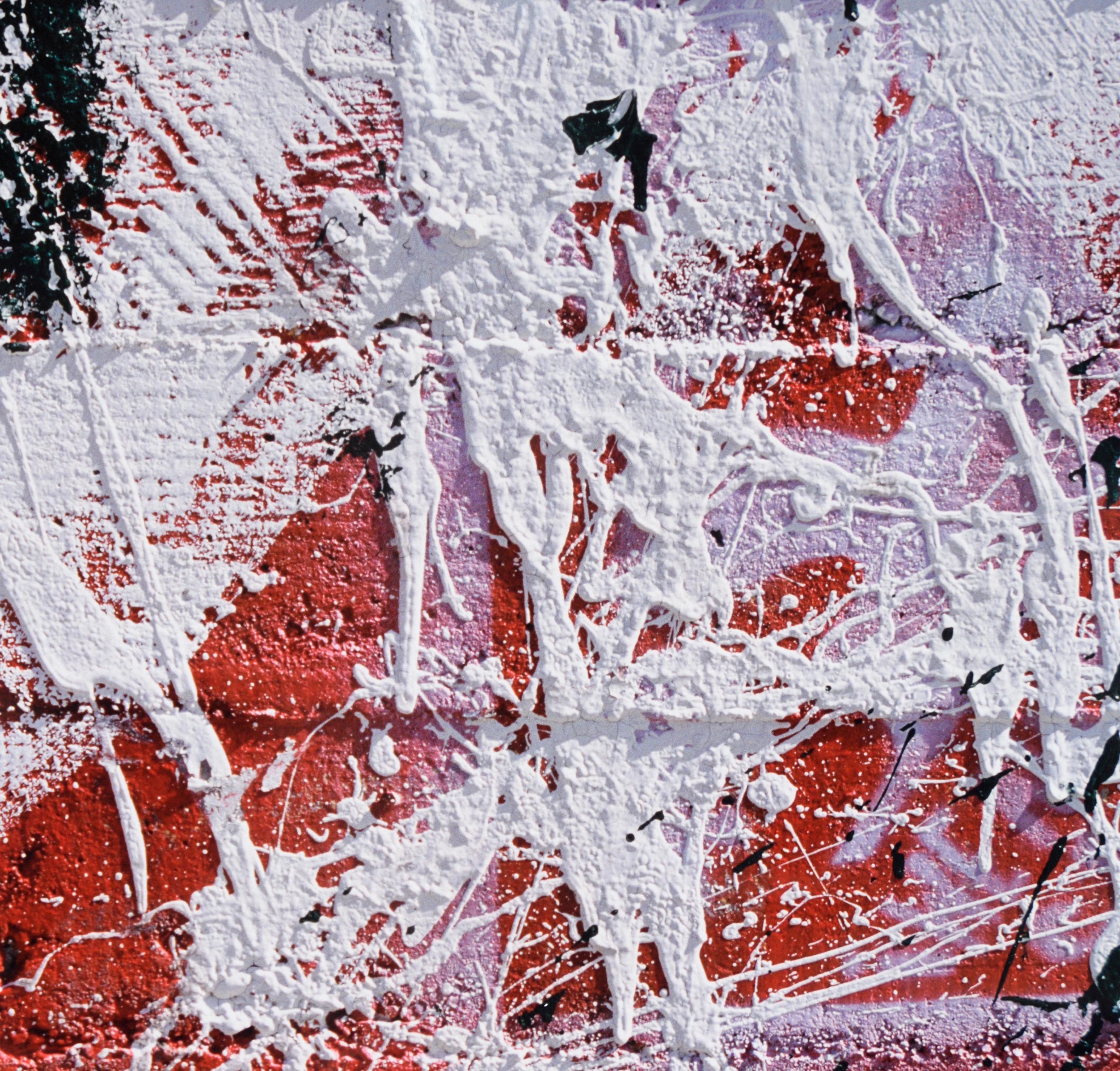 White Paint Splatters - Large Scale Abstract Textural Photograph For Sale 1