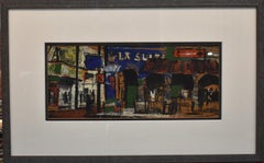 "La Suiza"  Artista escena callejera cafés, caballetes, relacionados.