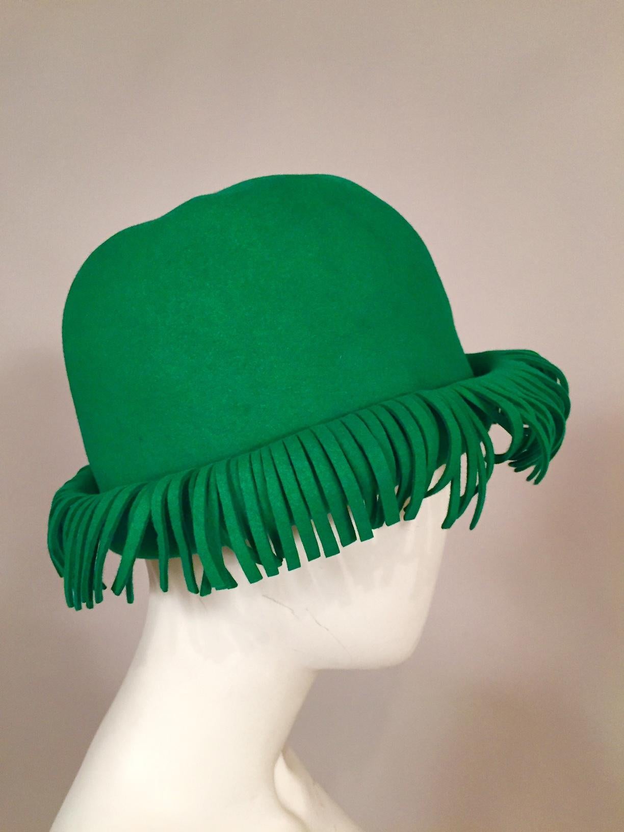 bright green hat