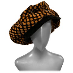 Vintage Bill Cunningham William J Polka Dot Velvet Hat in the Original William J Hatbox