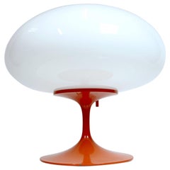 Retro Bill Curry A3 Stemlite Orange Mid-Century Modern Mushroom Lamp