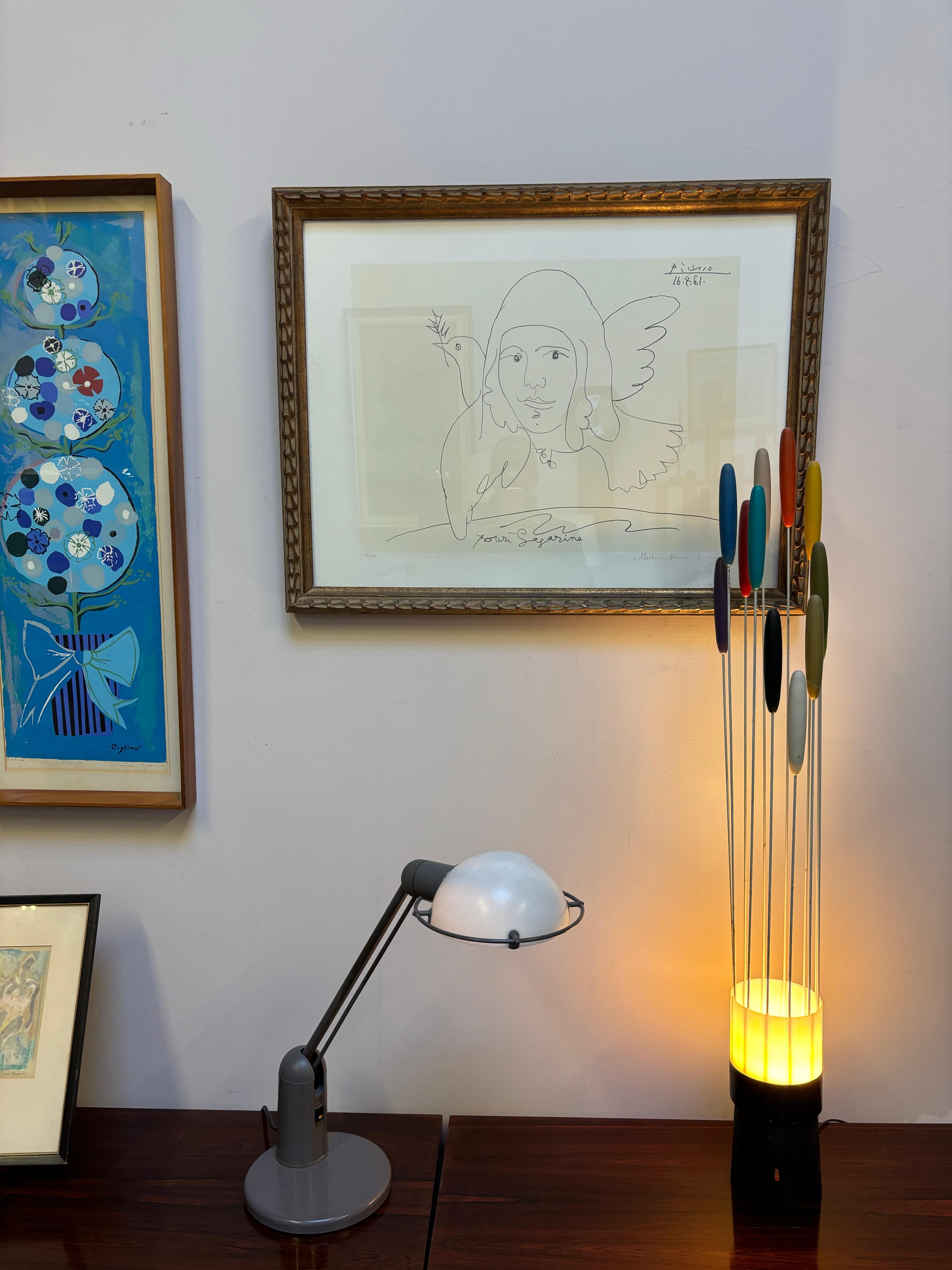 Metal Bill Curry Cattail Lamp for Design Line For Sale