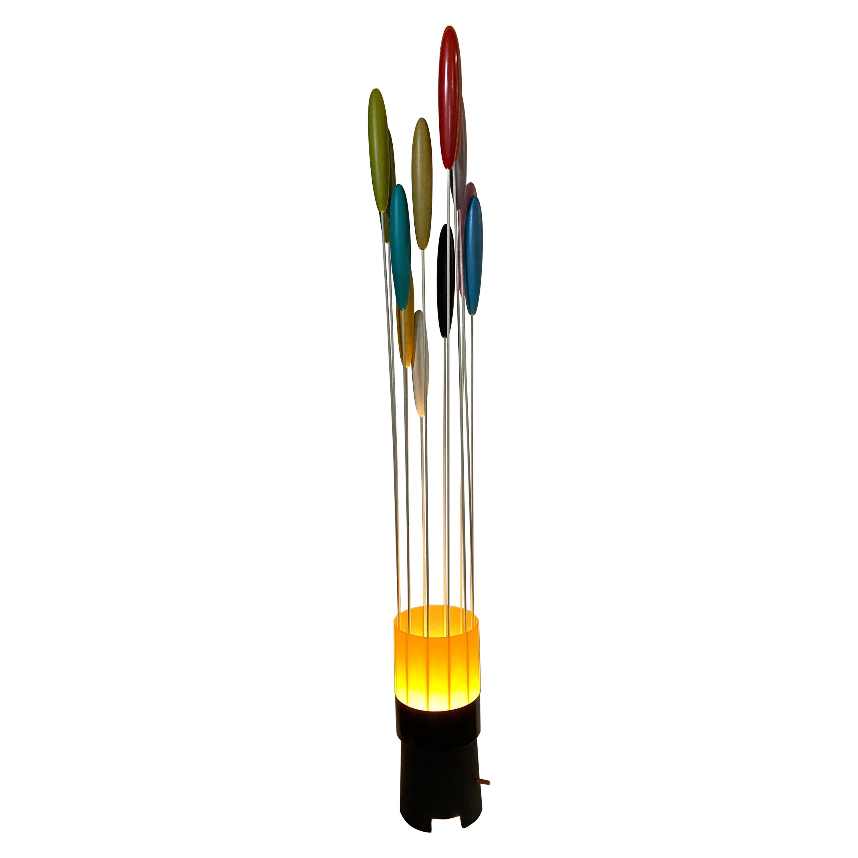 Bill Curry 'Cattails' Lamp.. Iconic Modernist Design, , amazing colors