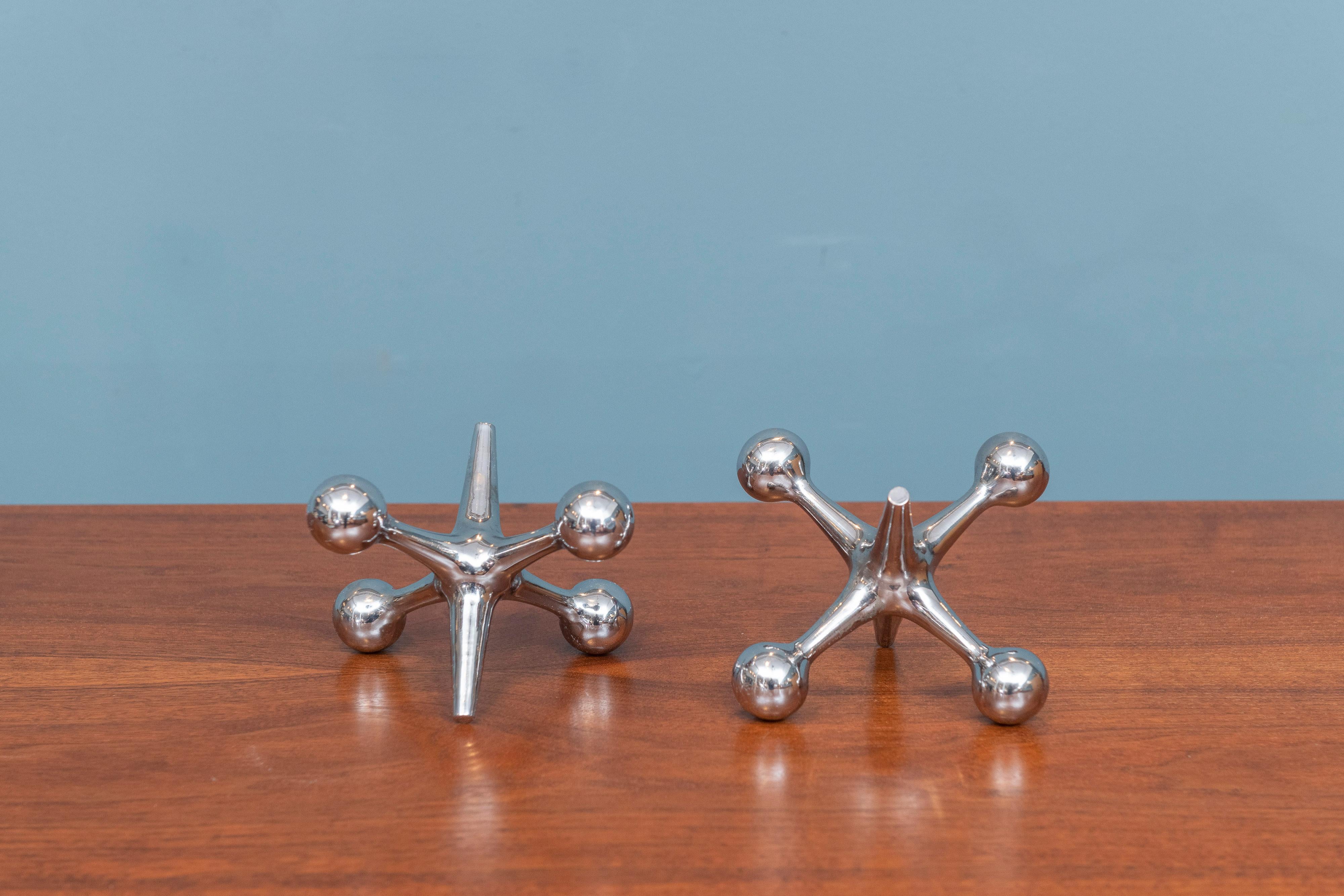 American Bill Curry Chrome Jack Bookends