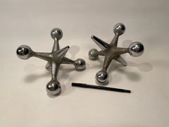 Bill Curry Chrom übergroße Jacken-Buchstützen, ein Paar