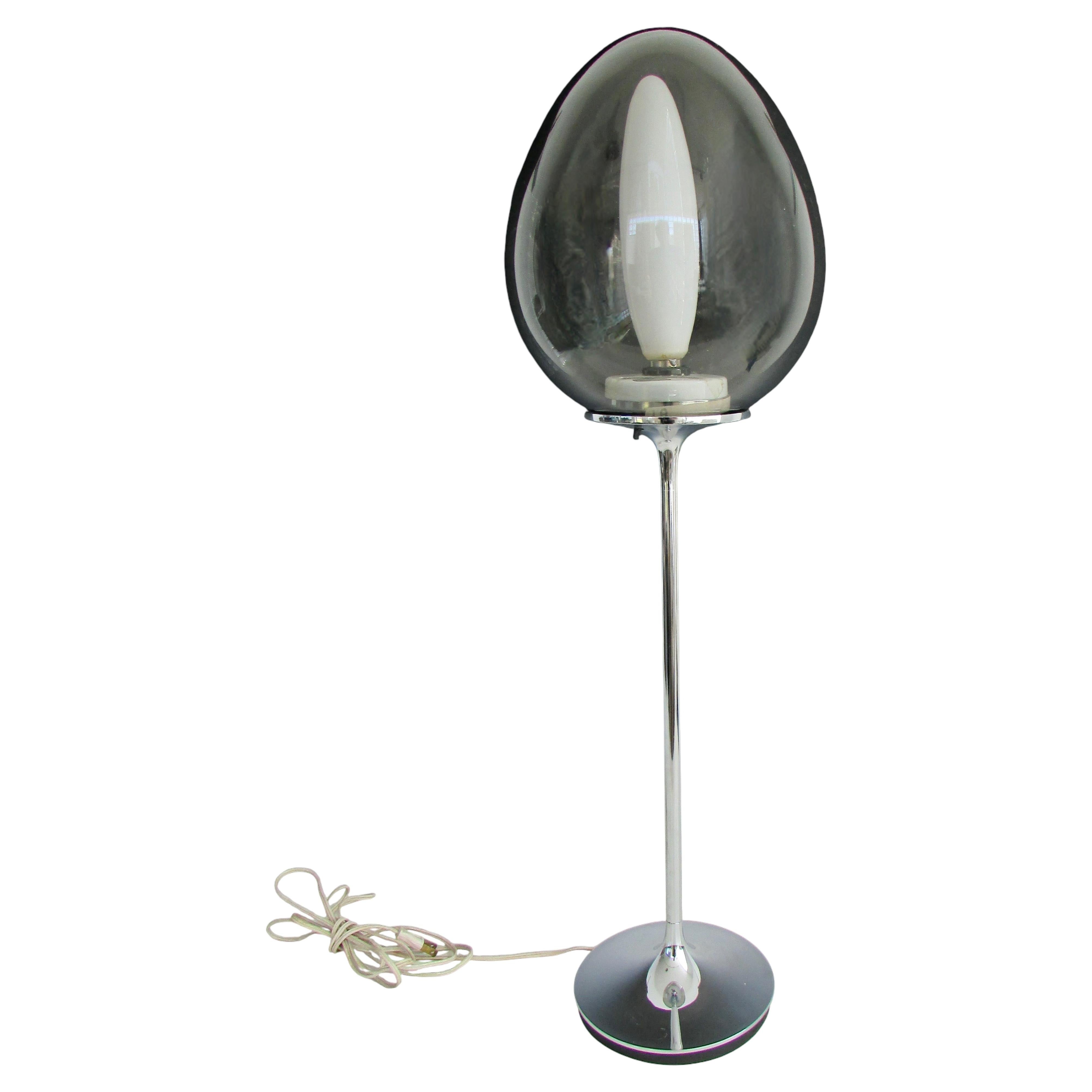 Lampada a fungo Stemlite cromata di Bill Curry con lampadina originale di Tapio Wirkkala in vendita