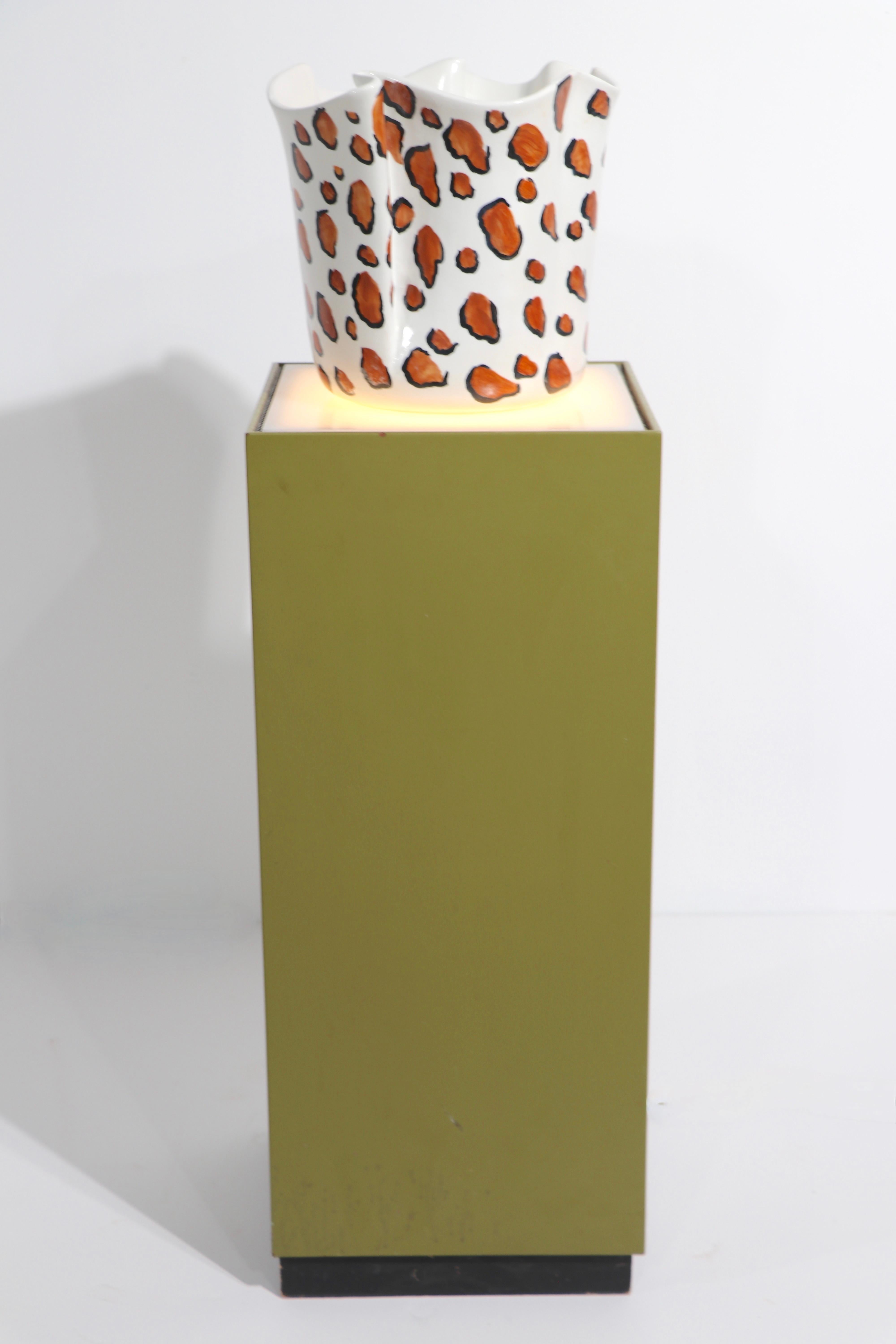 Glass Bill Curry design for Design Line California Pedestal Lamp For Sale
