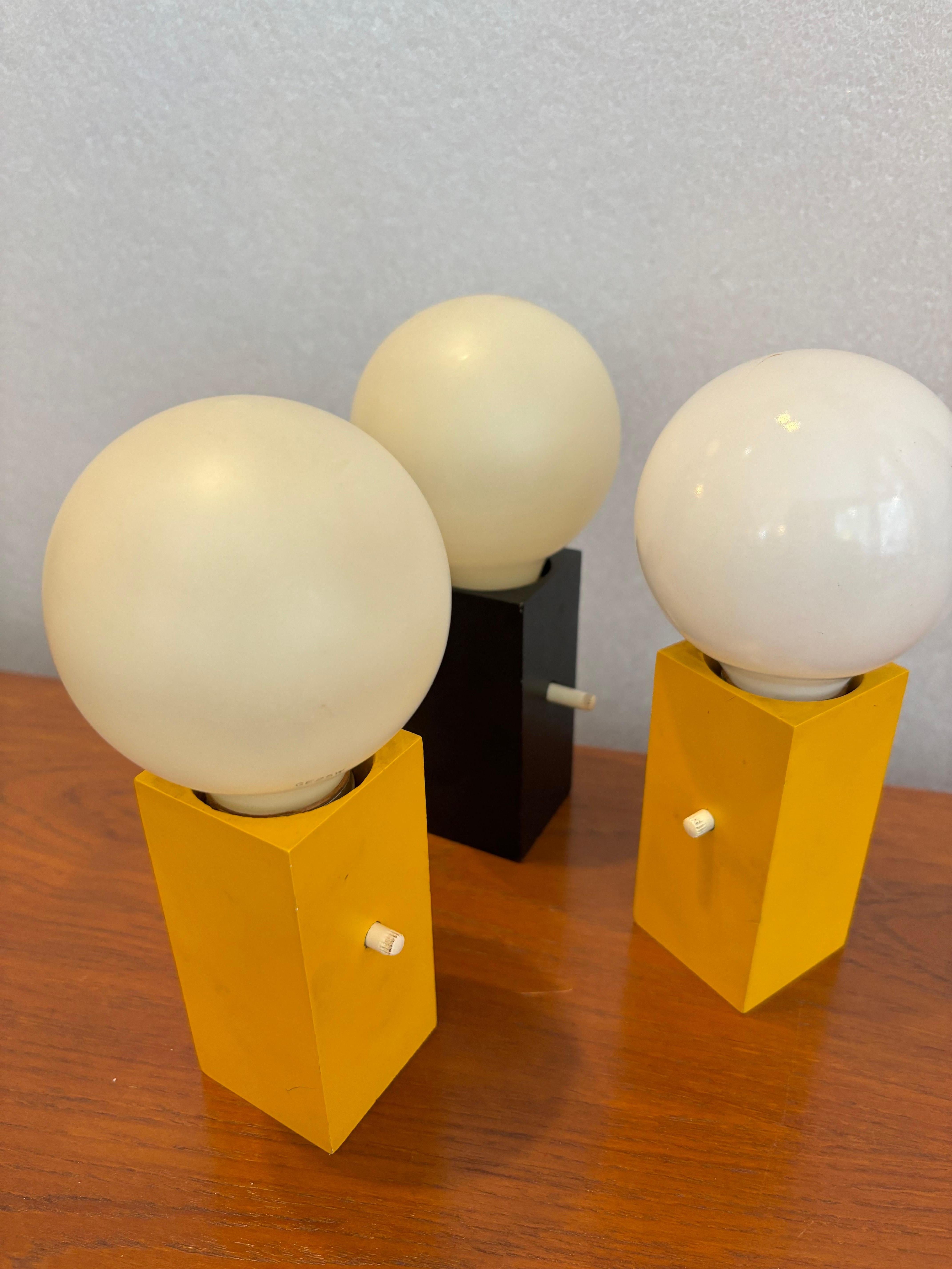 Mid-Century Modern Bill Curry Lo Lite Set of 3 for Design Line For Sale