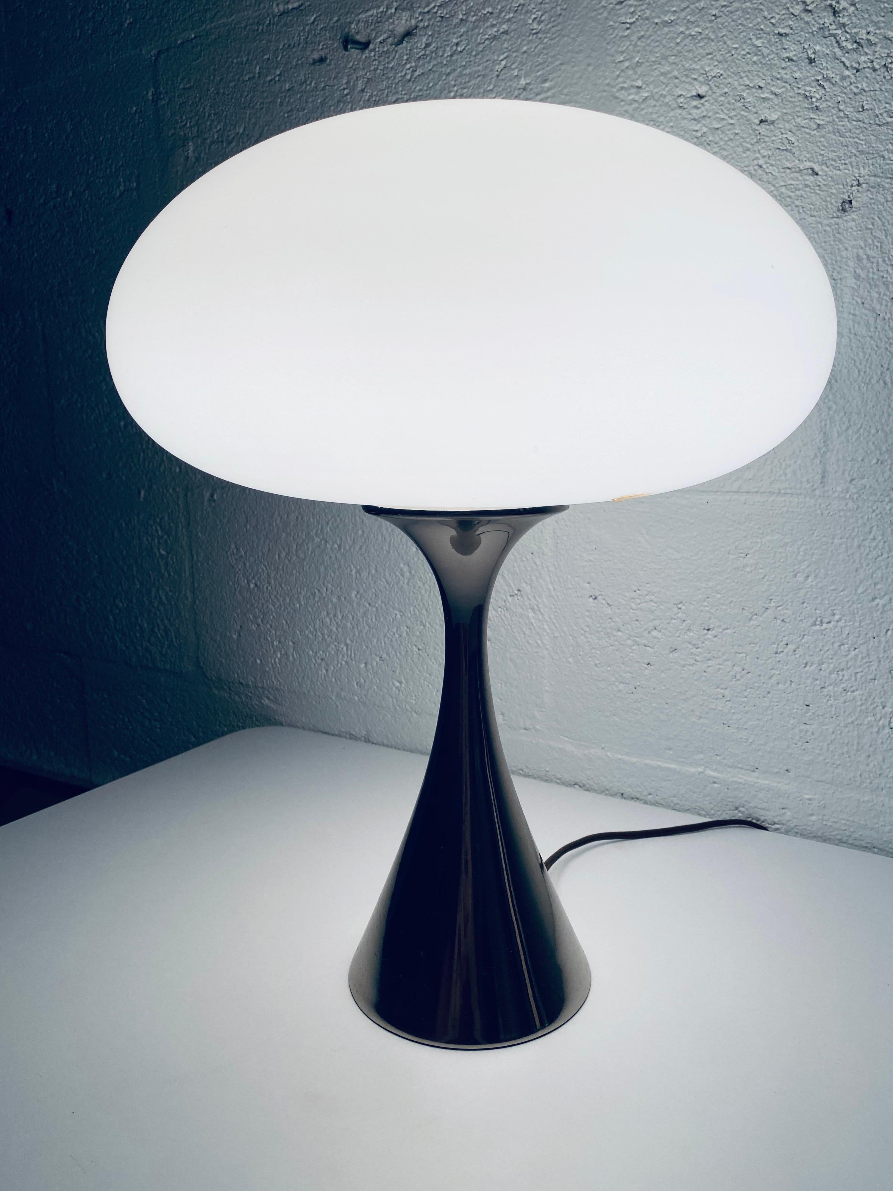 Bill Curry Polished Chrome Mushroom Table or Desk Lamp for Laurel 1