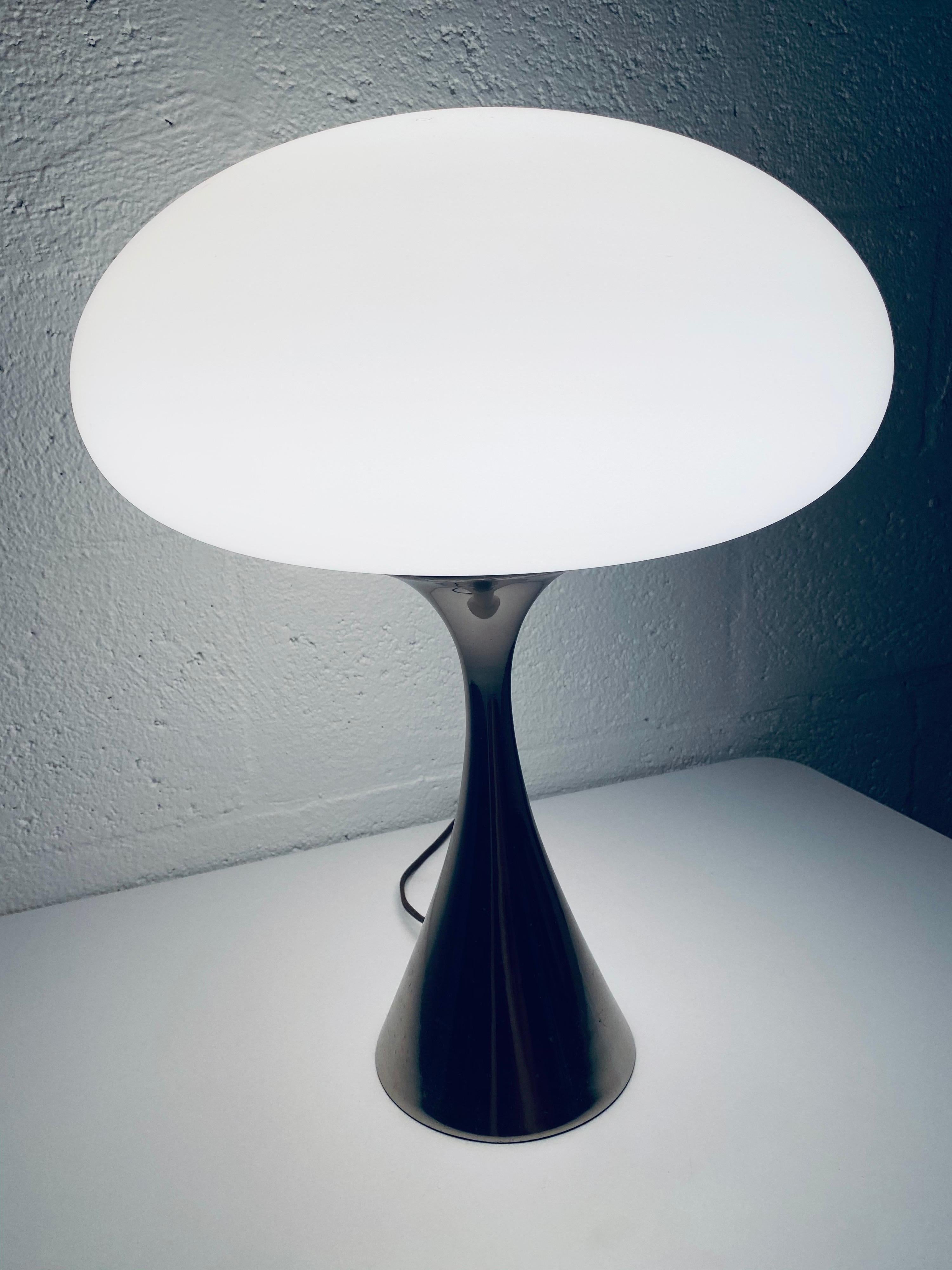 Bill Curry Polished Chrome Mushroom Table or Desk Lamp for Laurel 2