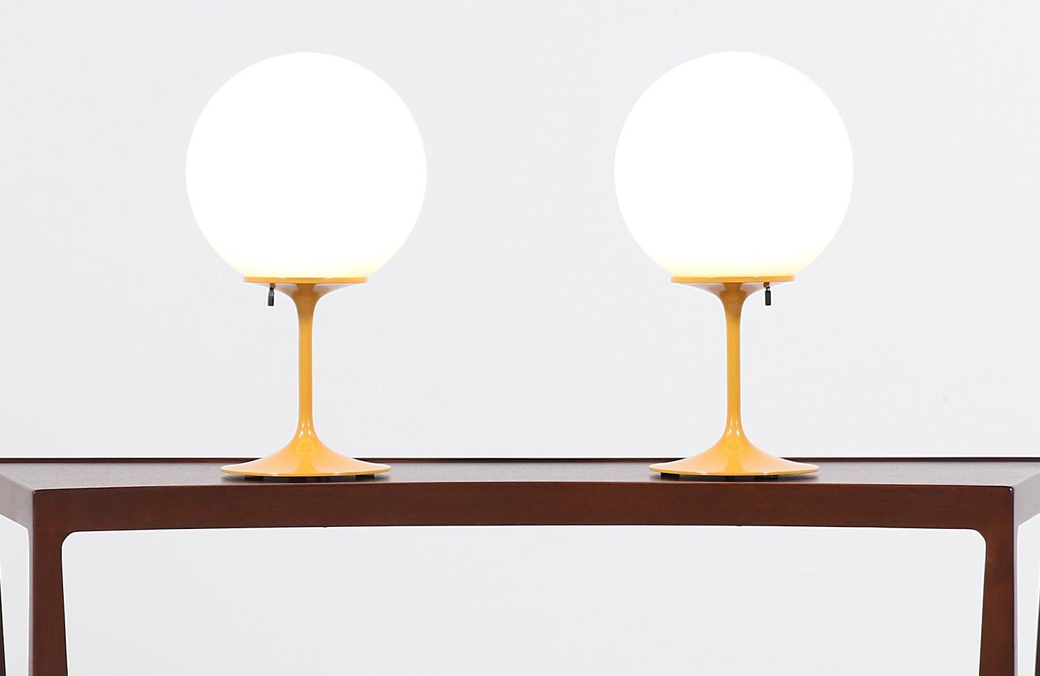 Classic modern table lamps designed by Los Angeles based designer Bill Curry for Design Line's 