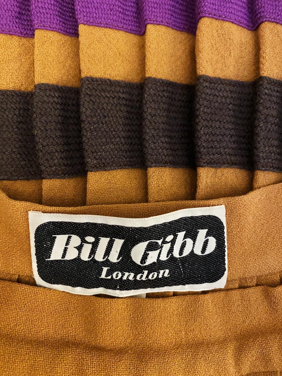 Bill Gibb 1970s Accordion Pleat Wool Skirt For Sale 1