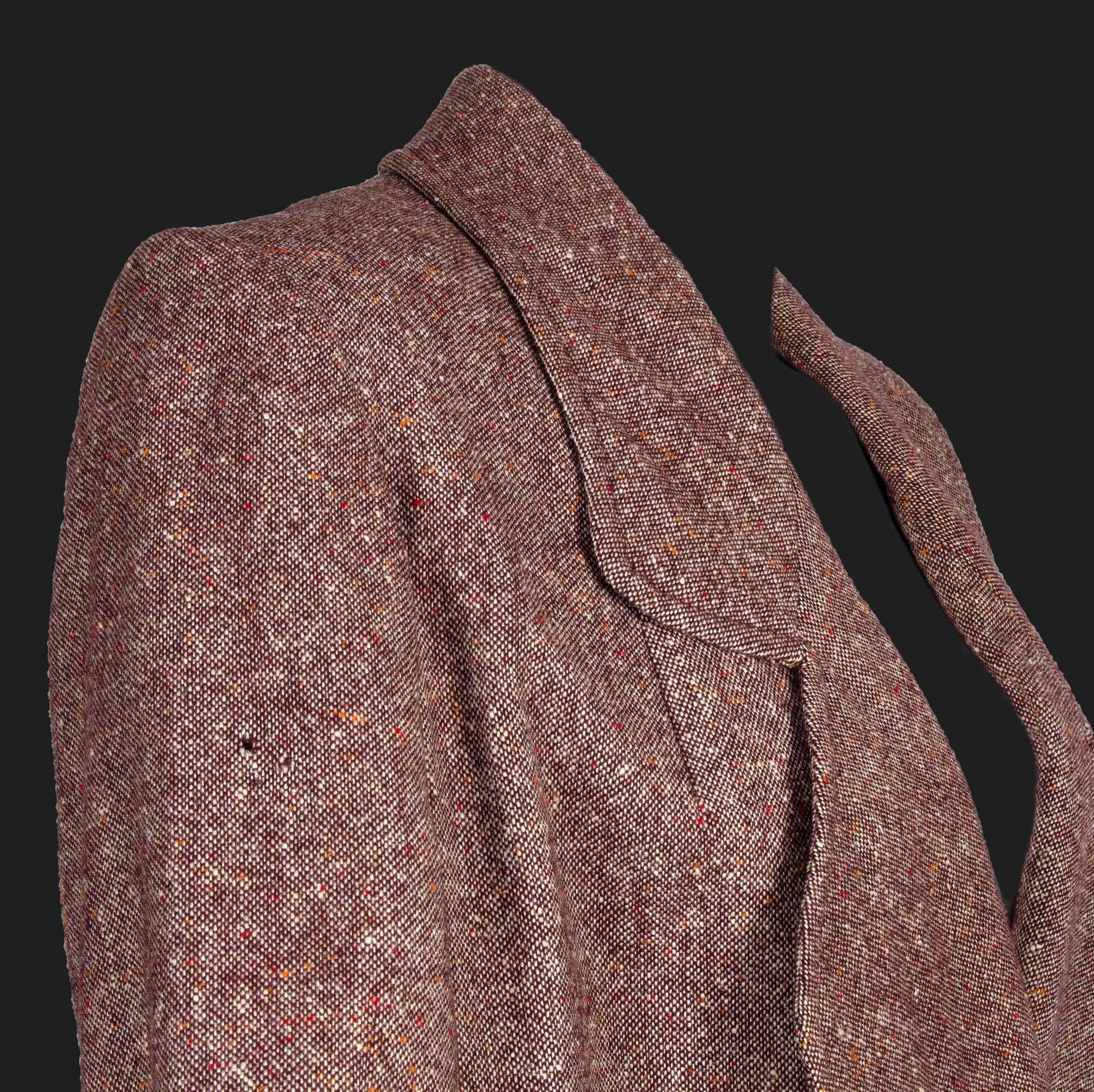 Bill Gibb 1970s Vintage Rare Tweed Maxi Wrap-Around Coat  4
