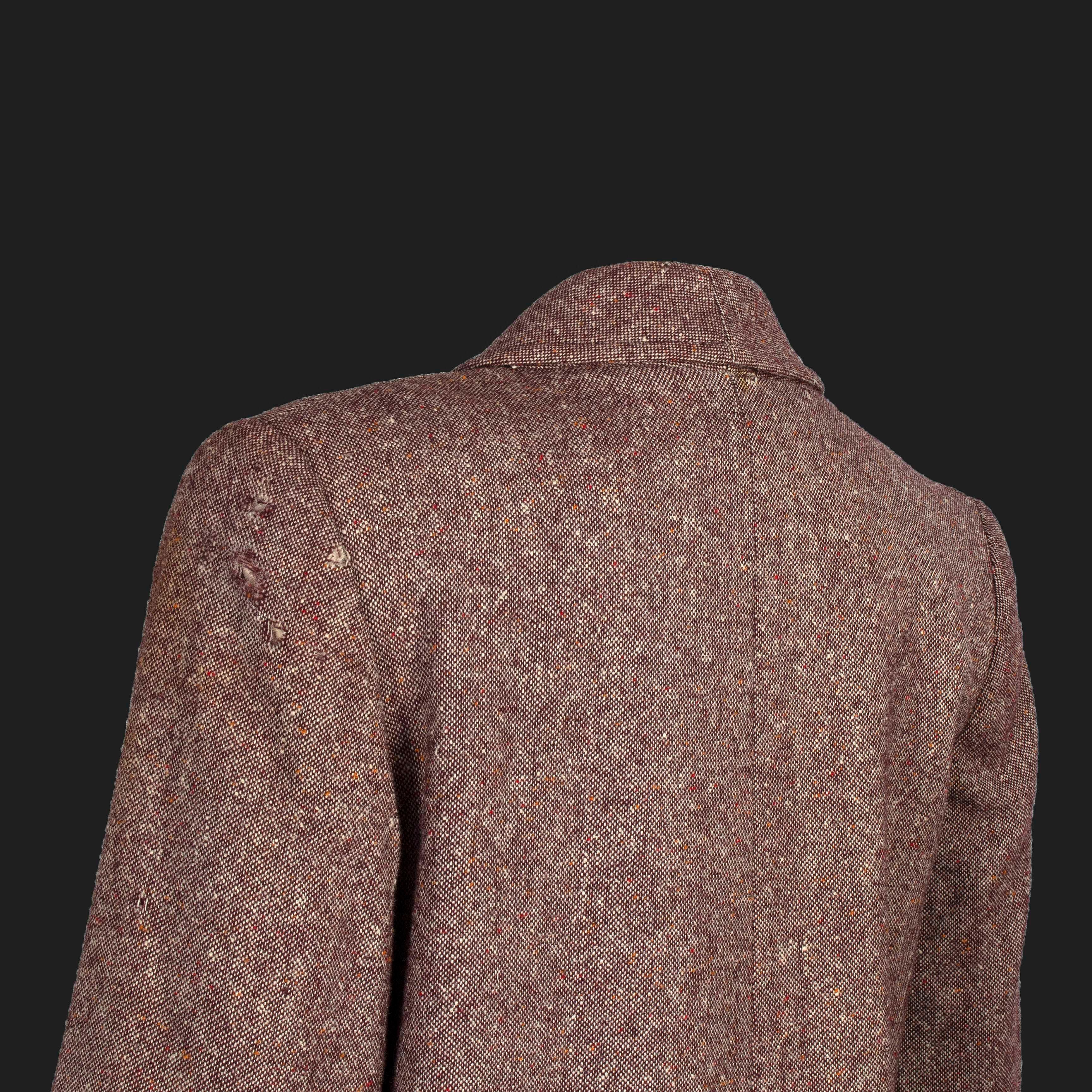 Bill Gibb 1970s Vintage Rare Tweed Maxi Wrap-Around Coat  6