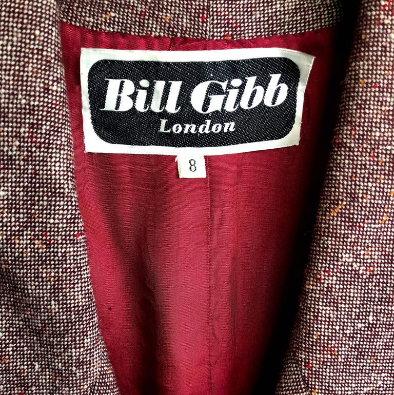 Bill Gibb 1970s Vintage Rare Tweed Maxi Wrap-Around Coat at 1stDibs ...
