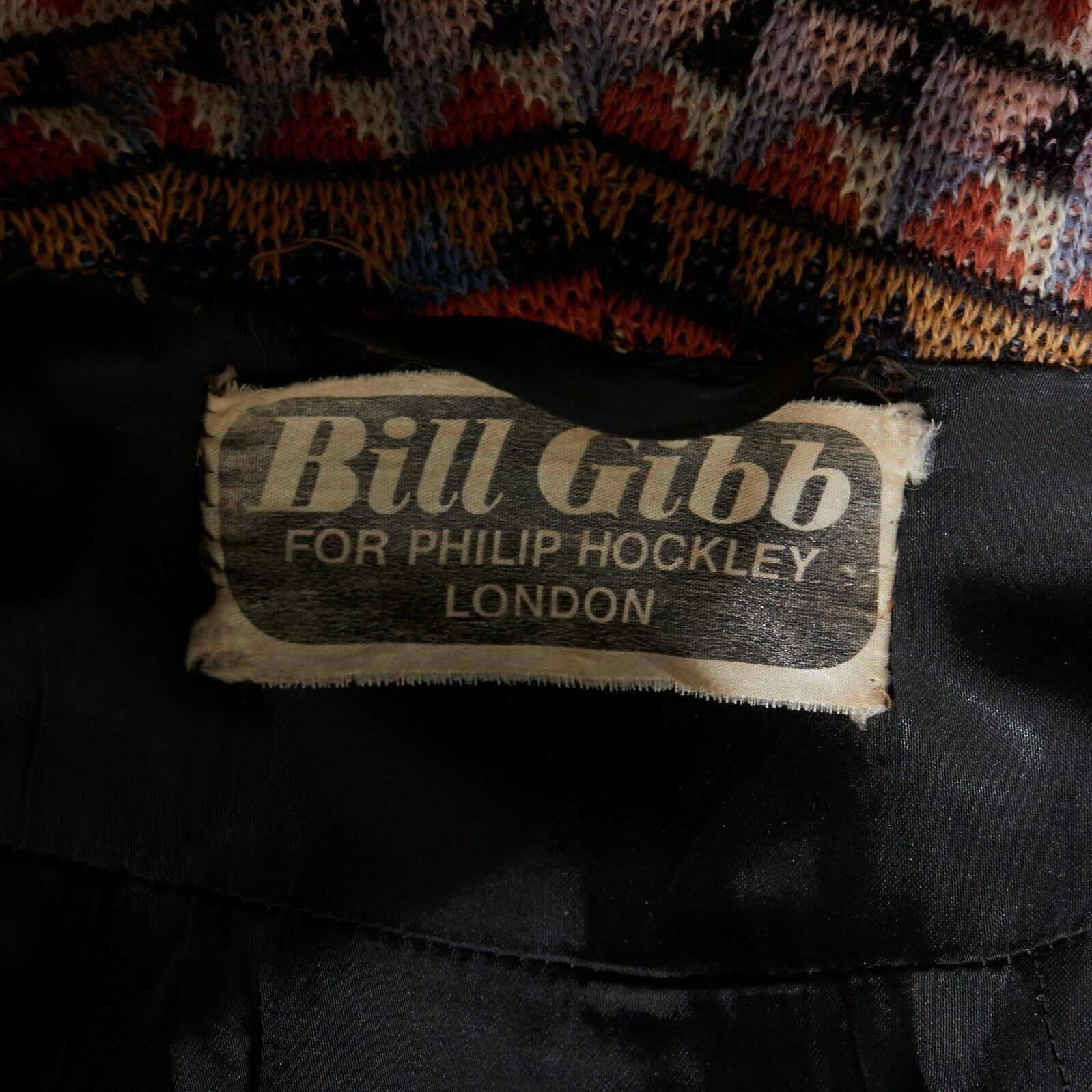 BILL GIBB PHILIP HOCKLEY brown genuine fur ethnic embroidery hooded jacket S 4