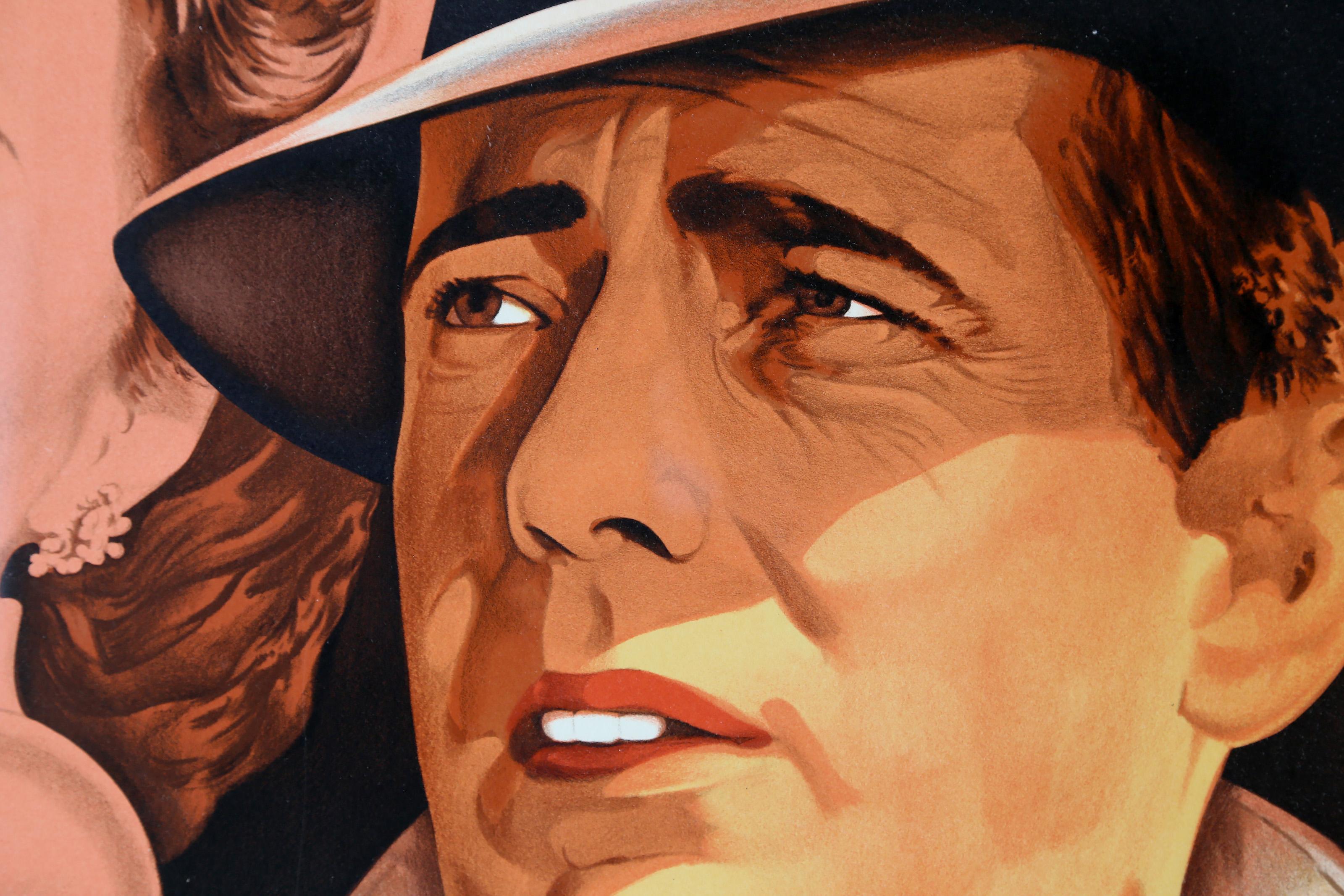 Casablanca, Cartel de cine litográfico vintage de tres hojas por Bill Gold en venta 1
