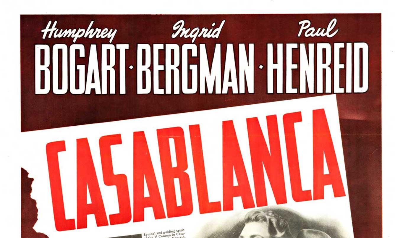 Affiche vintage du film « CASABLANCA » remportée du prix de l'Académie, 1942 - Print de Bill Gold