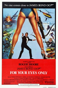 Original Vintage James Bond Poster 007 For Your Eyes Only Roger Moore Movie Art