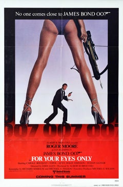Original Vintage James Bond Poster For Your Eyes Only Legs Campaign 007 Film Art