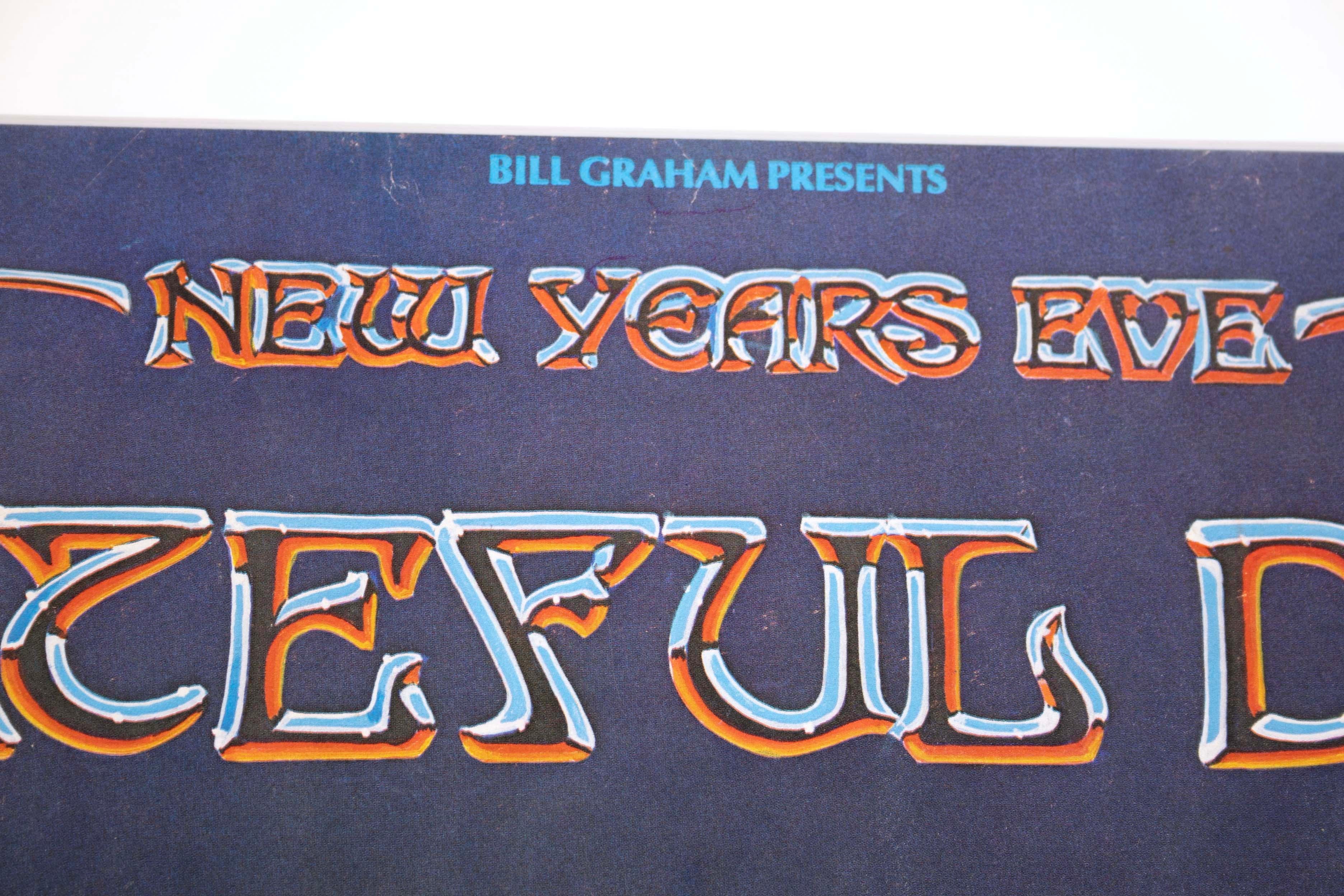 American Bill Graham Grateful Dead & Blues Brothers 1978 Winterland 1st Edition Poster by