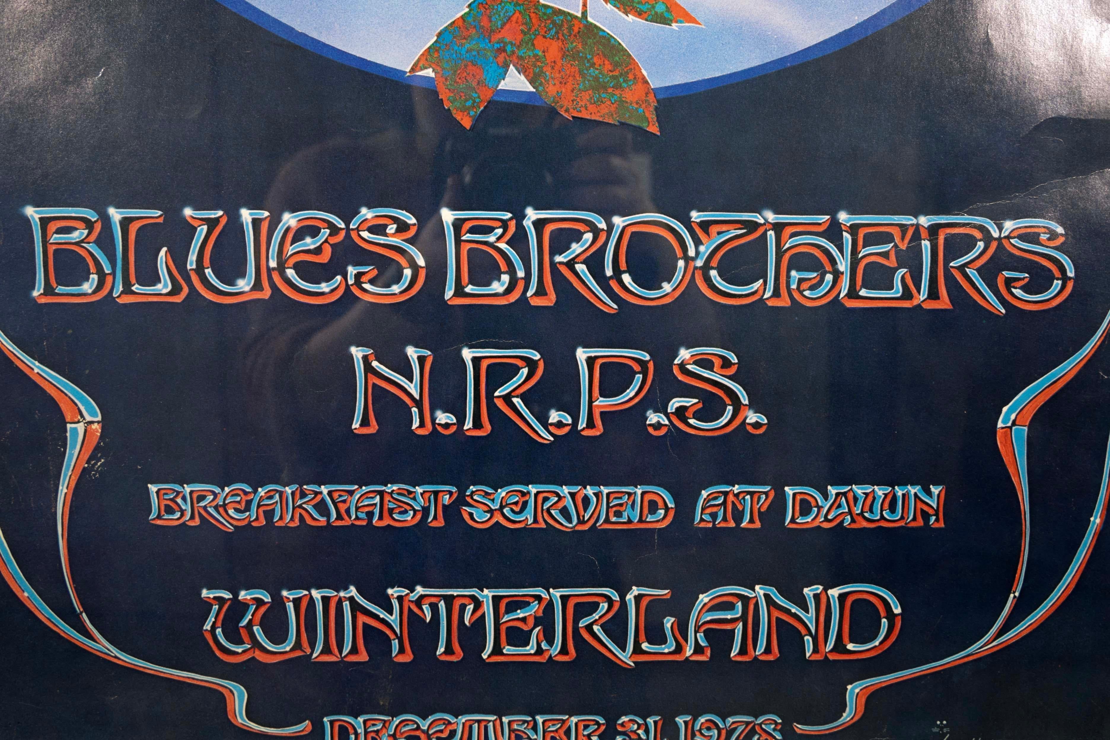 Paper Bill Graham Grateful Dead & Blues Brothers 1978 Winterland 1st Edition Poster by