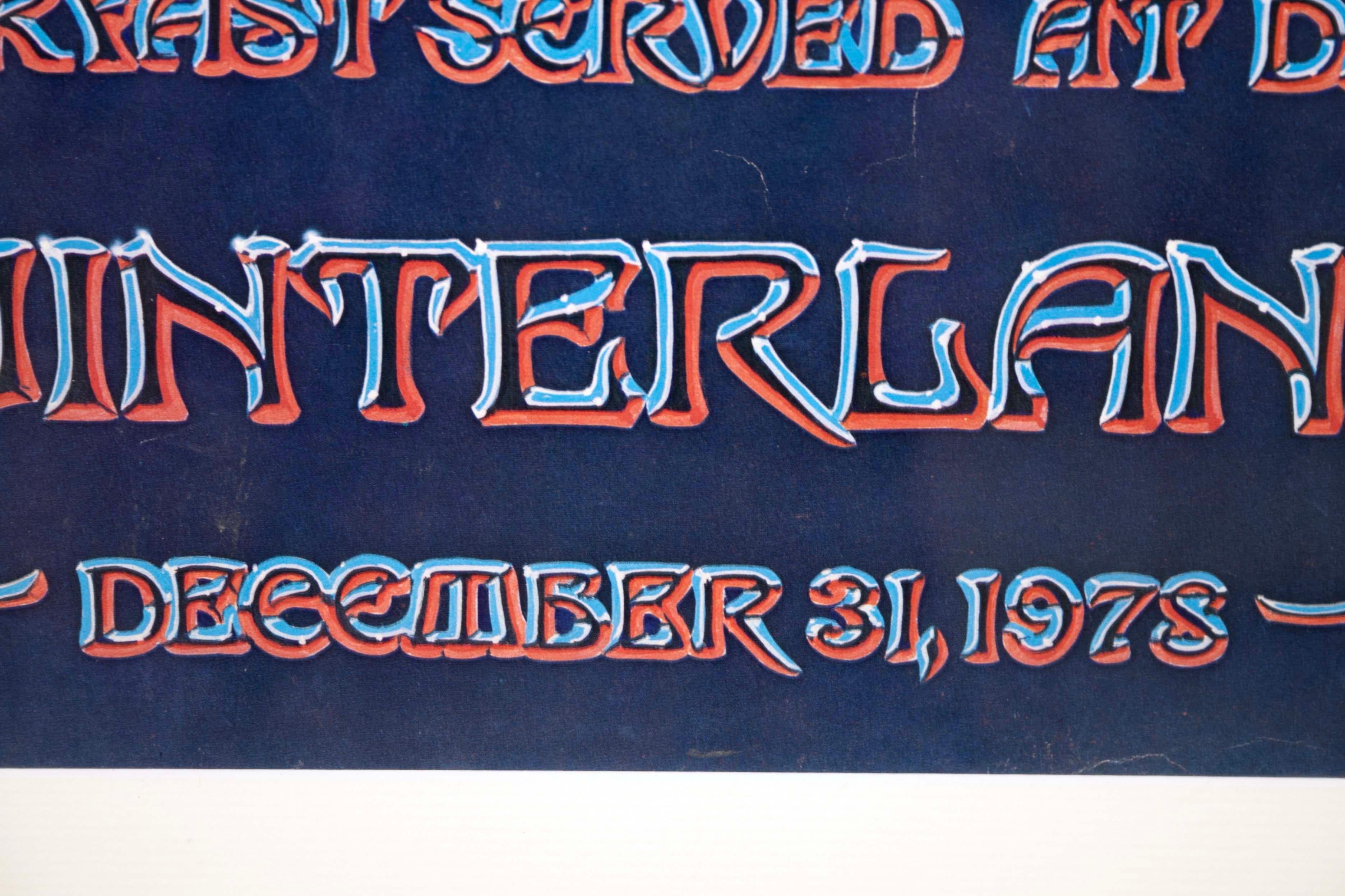 Bill Graham Grateful Dead & Blues Brothers 1978 Winterland 1st Edition Poster by 1